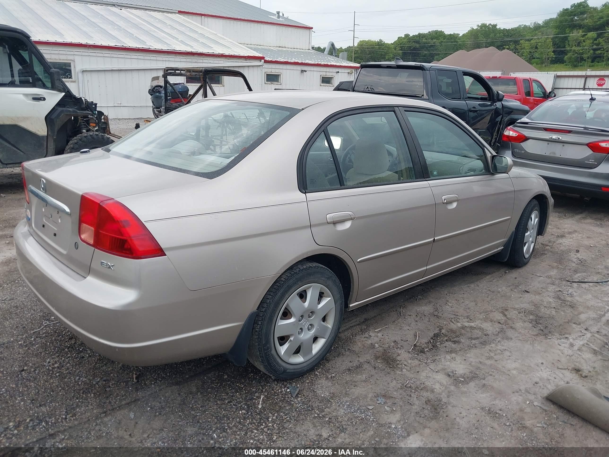 2002 Honda Civic Ex Tan vin: 1HGES26772L057489