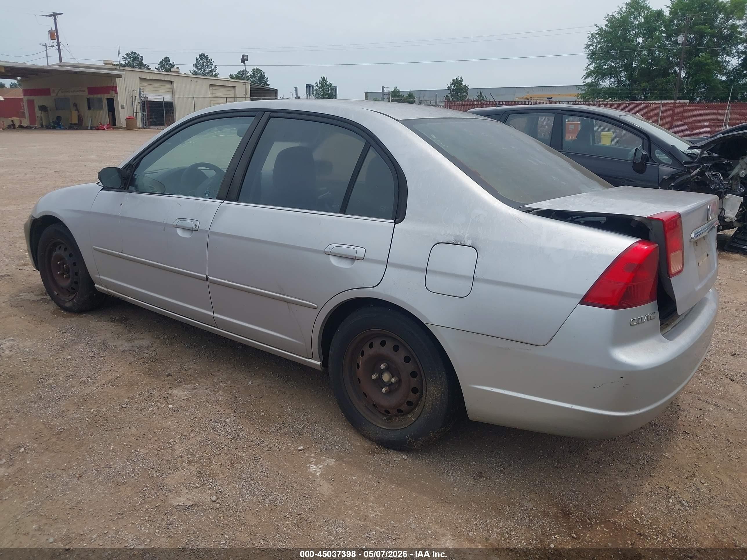 2002 Honda Civic Ex Silver vin: 1HGES26772L082554