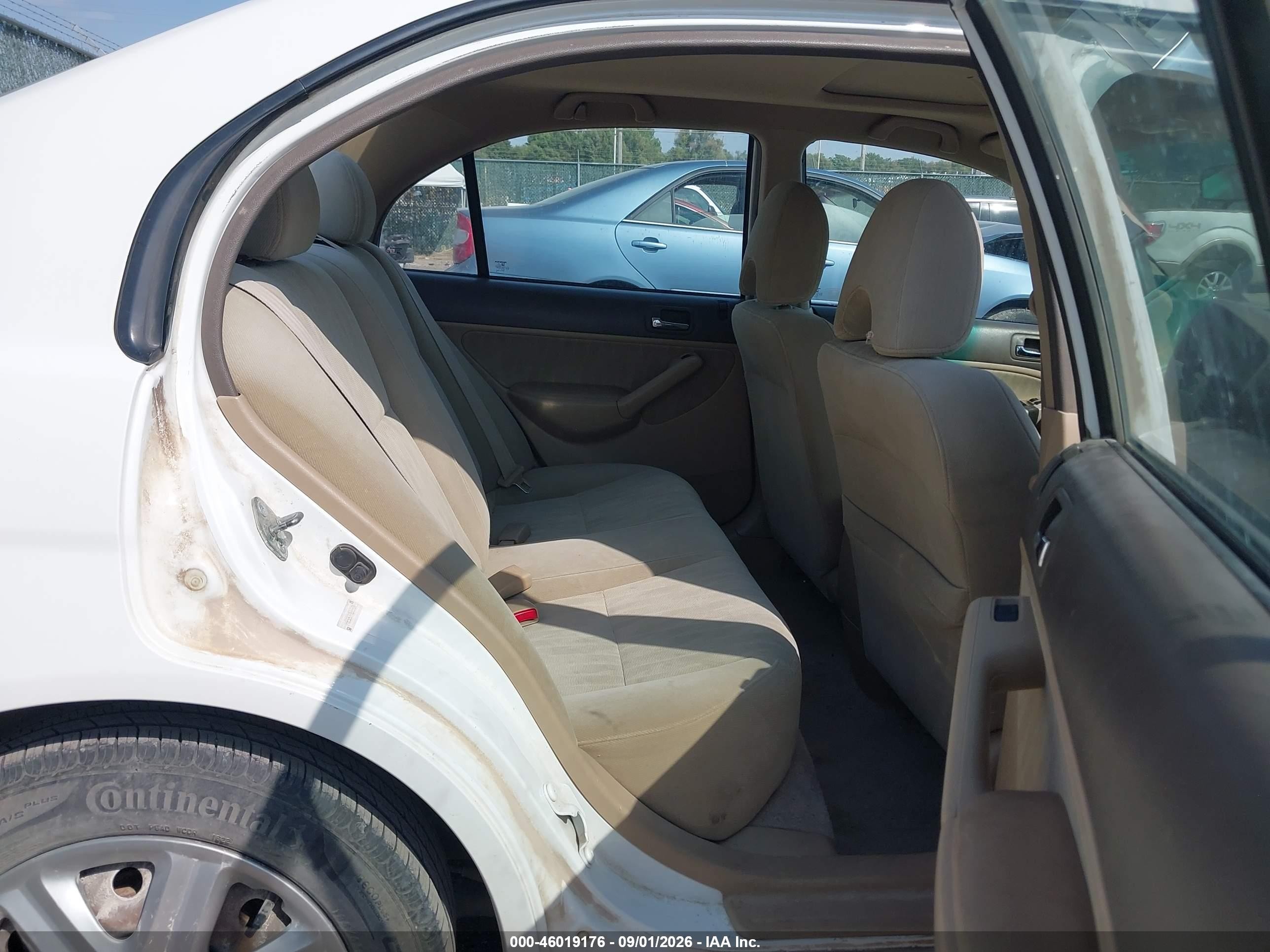 2003 Honda Civic Ex White vin: 1HGES26773L010030