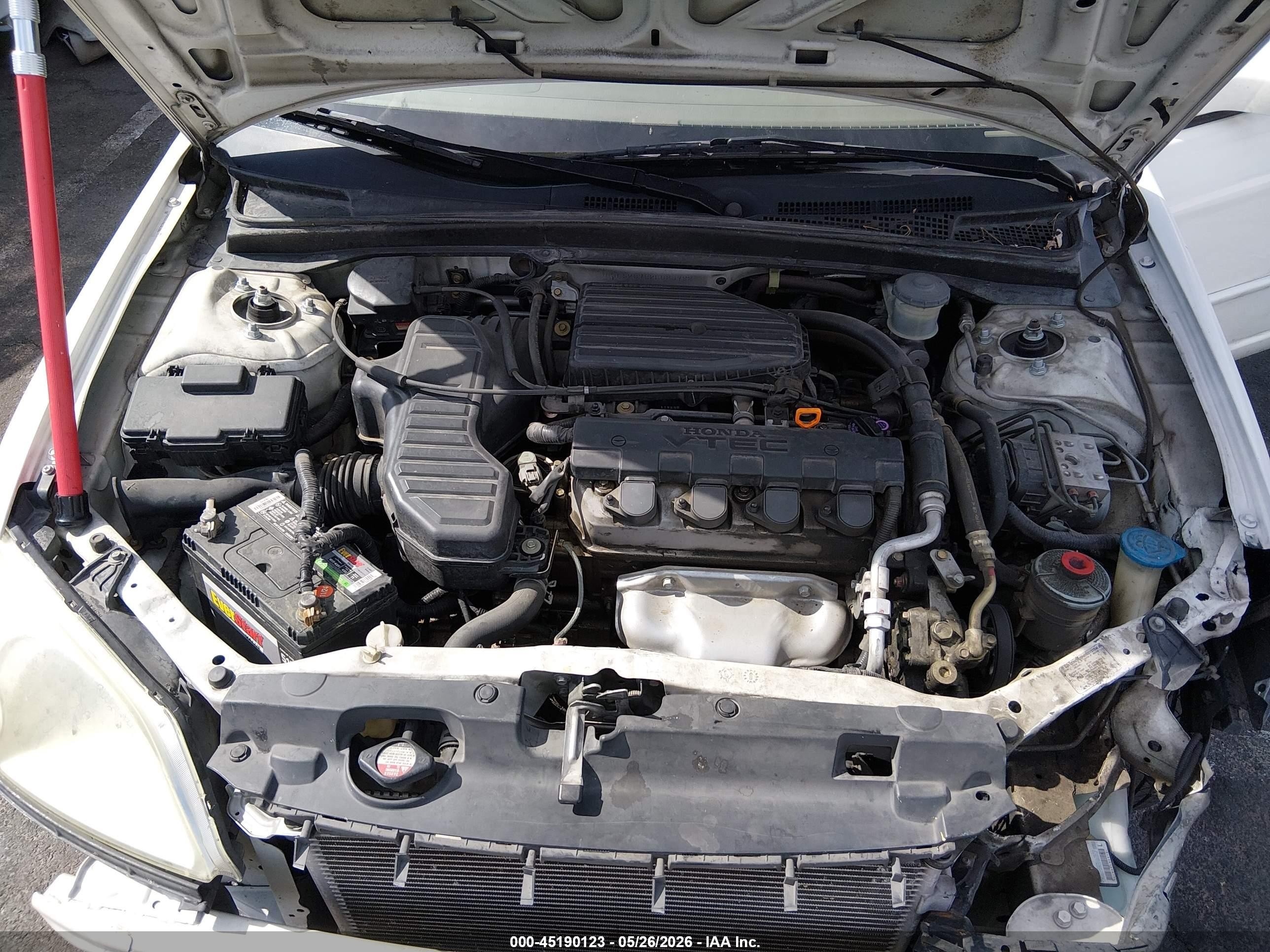2002 Honda Civic Ex White vin: 1HGES26782L023982