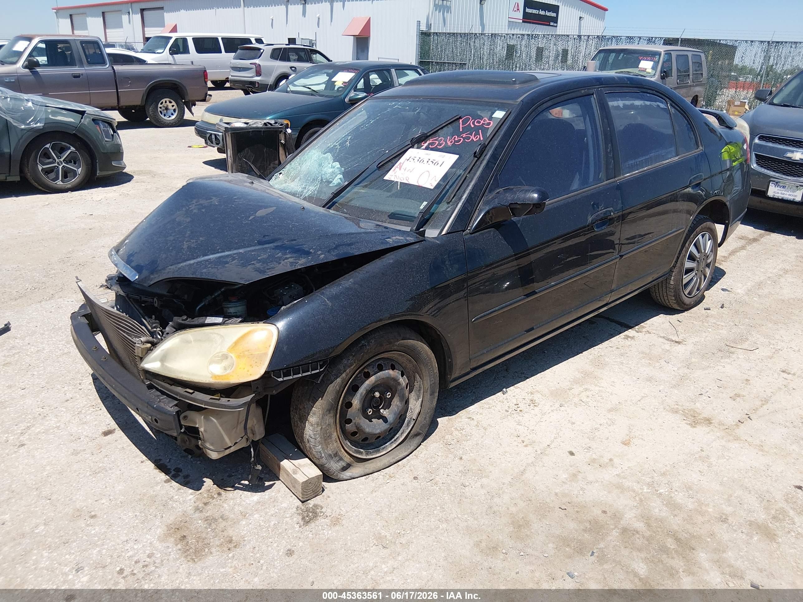 2002 Honda Civic Ex Blue vin: 1HGES26782L054360