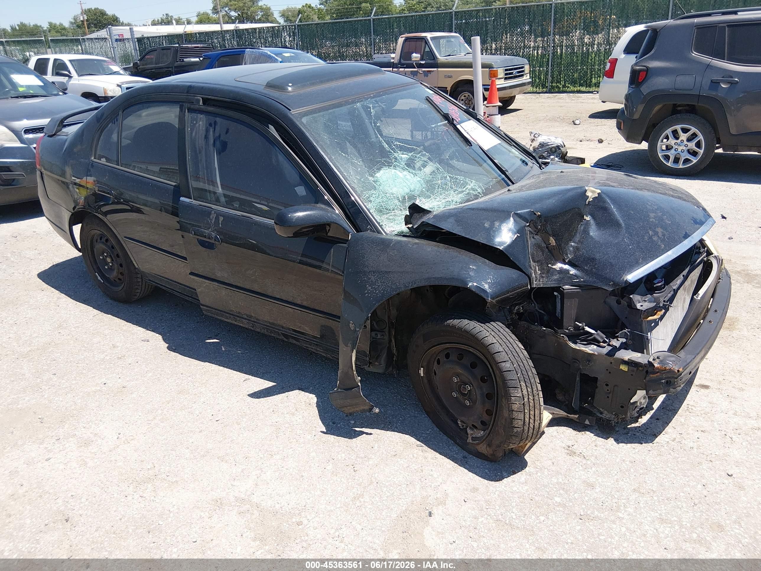 2002 Honda Civic Ex Blue vin: 1HGES26782L054360