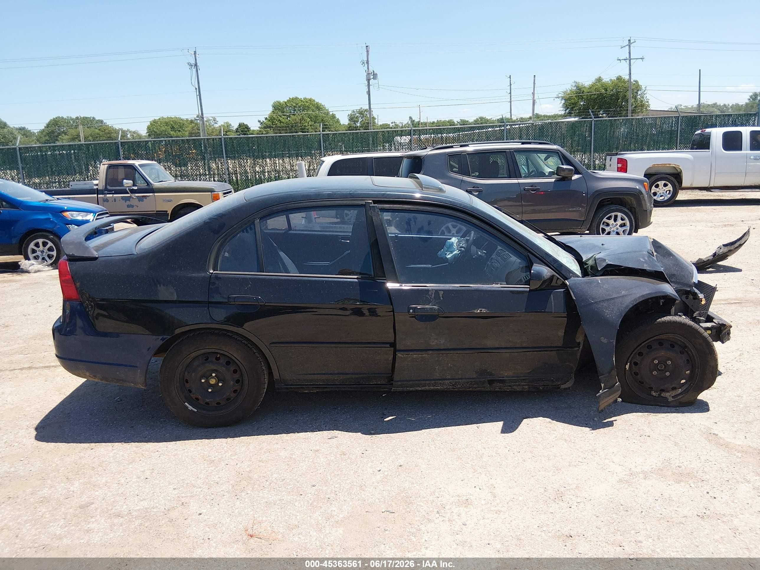 2002 Honda Civic Ex Blue vin: 1HGES26782L054360