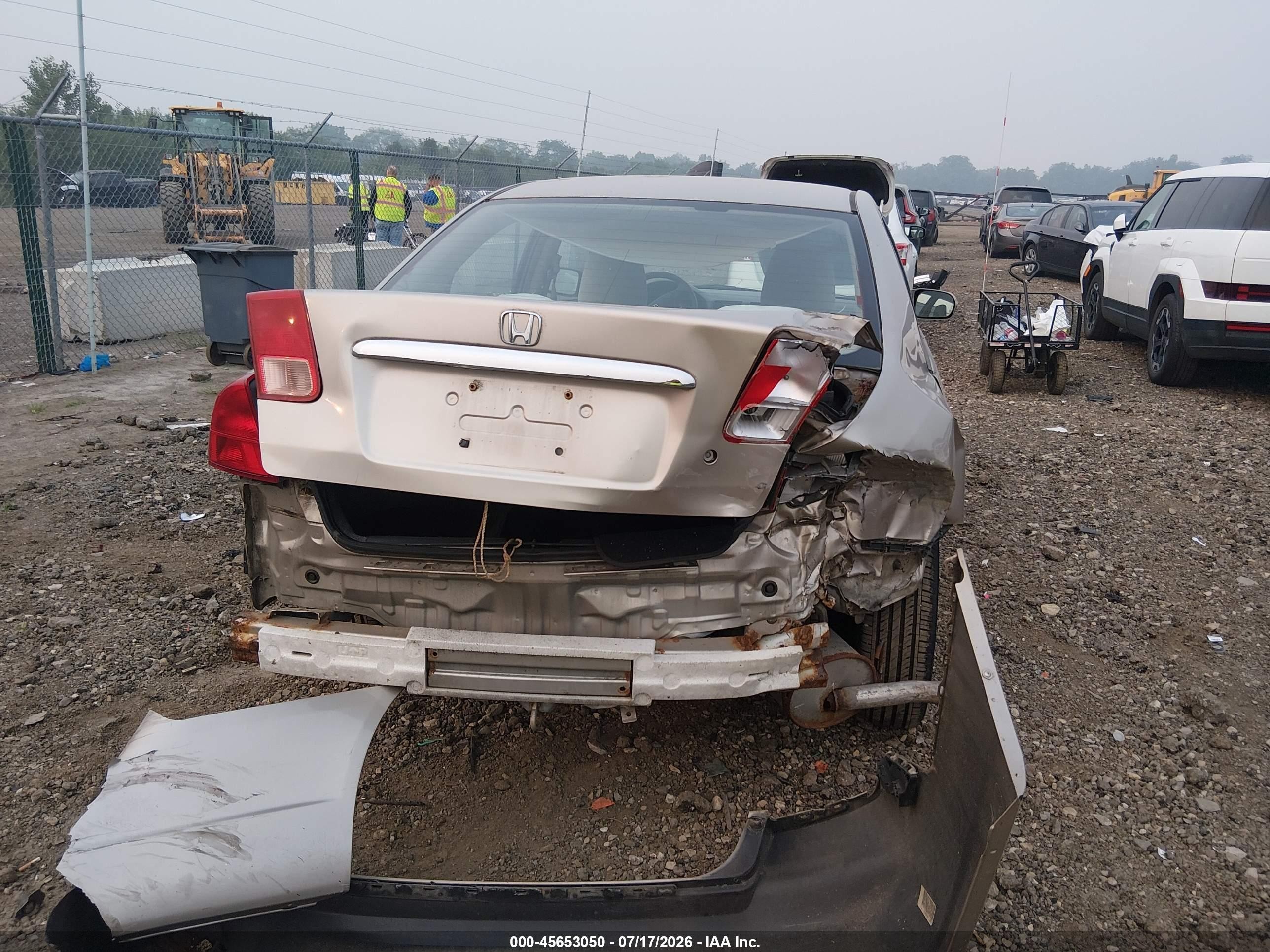 2001 Honda Civic Ex Beige vin: 1HGES267X1L007555
