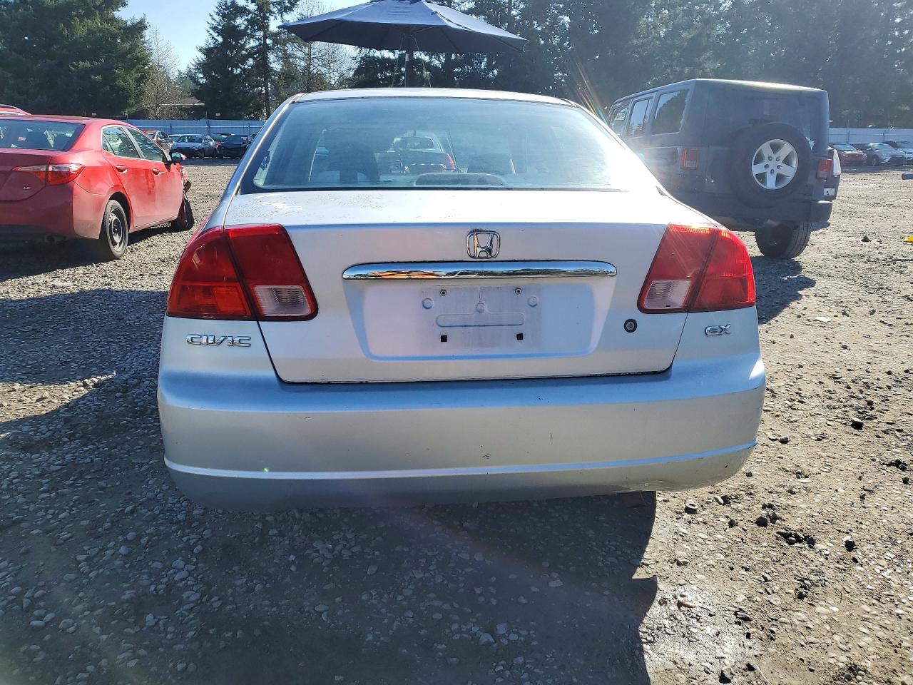 2002 Honda Civic Ex Silver vin: 1HGES267X2L053517