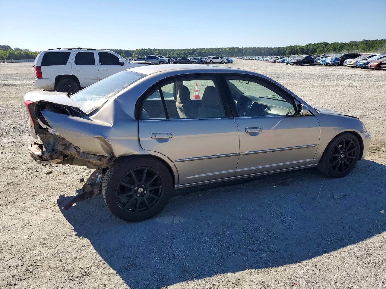 2002 Honda Civic Ex Silver vin: 1HGES26802L062591