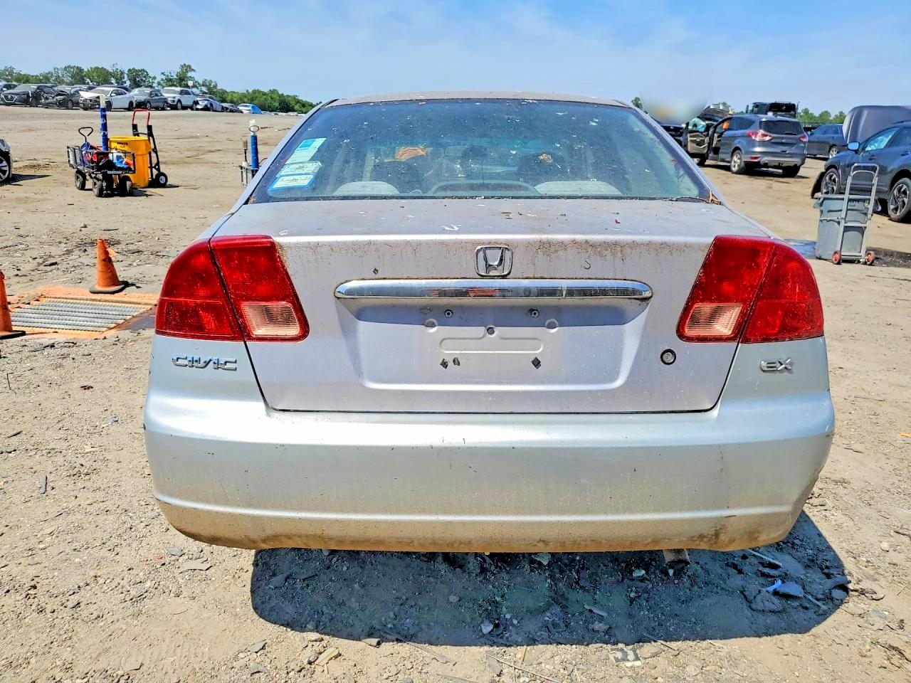 2002 Honda Civic Ex Silver vin: 1HGES26802L075230