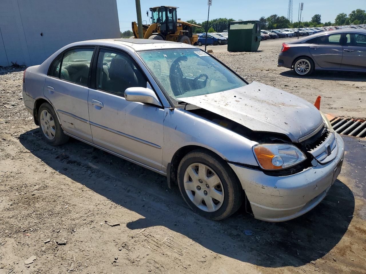 2002 Honda Civic Ex Silver vin: 1HGES26802L075230