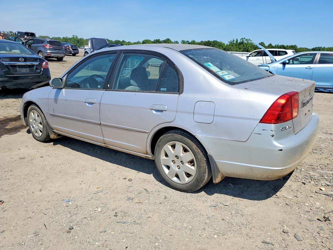 2002 Honda Civic Ex Silver vin: 1HGES26802L075230