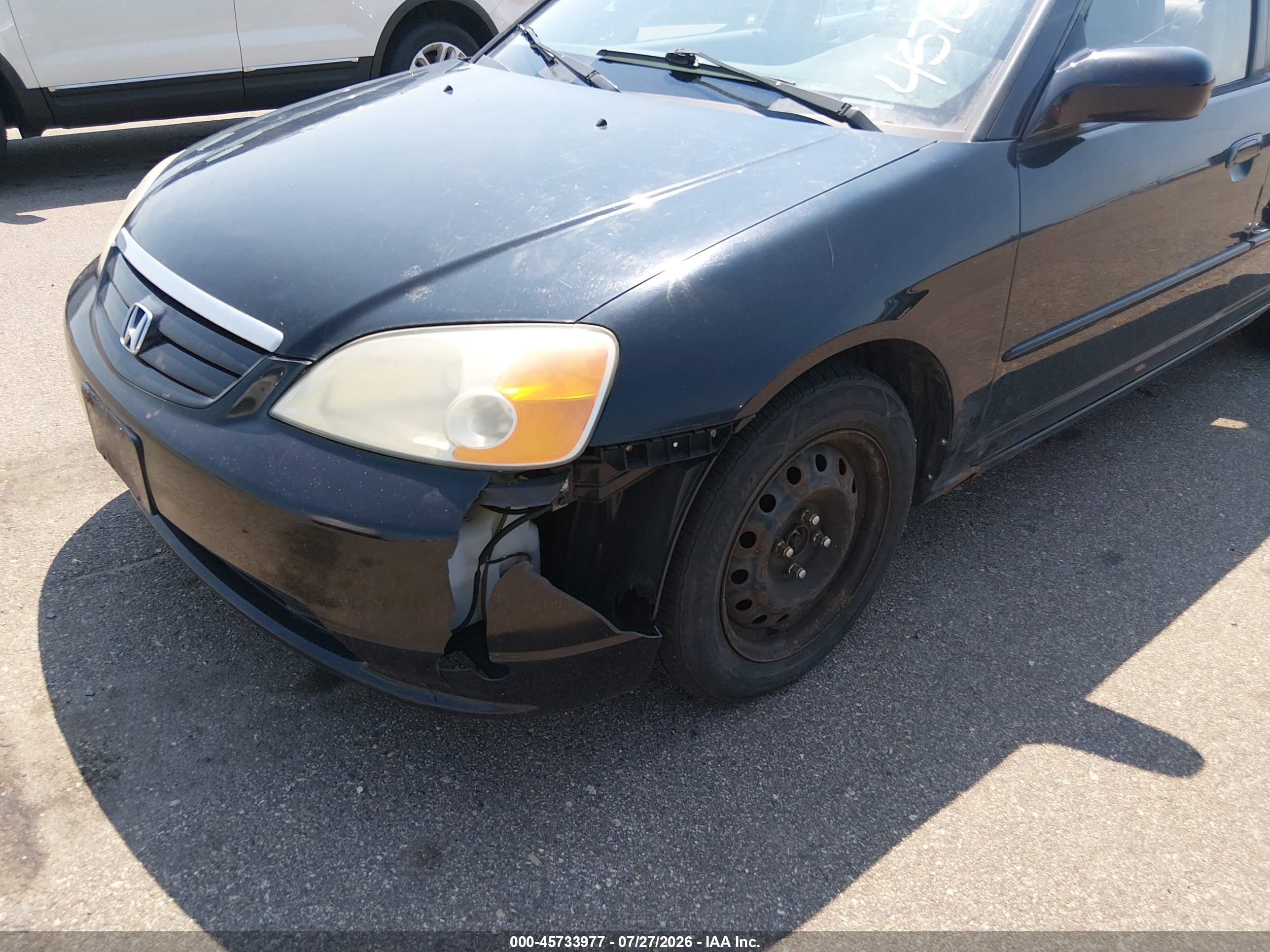 2002 Honda Civic Ex Черный vin: 1HGES26822L026708