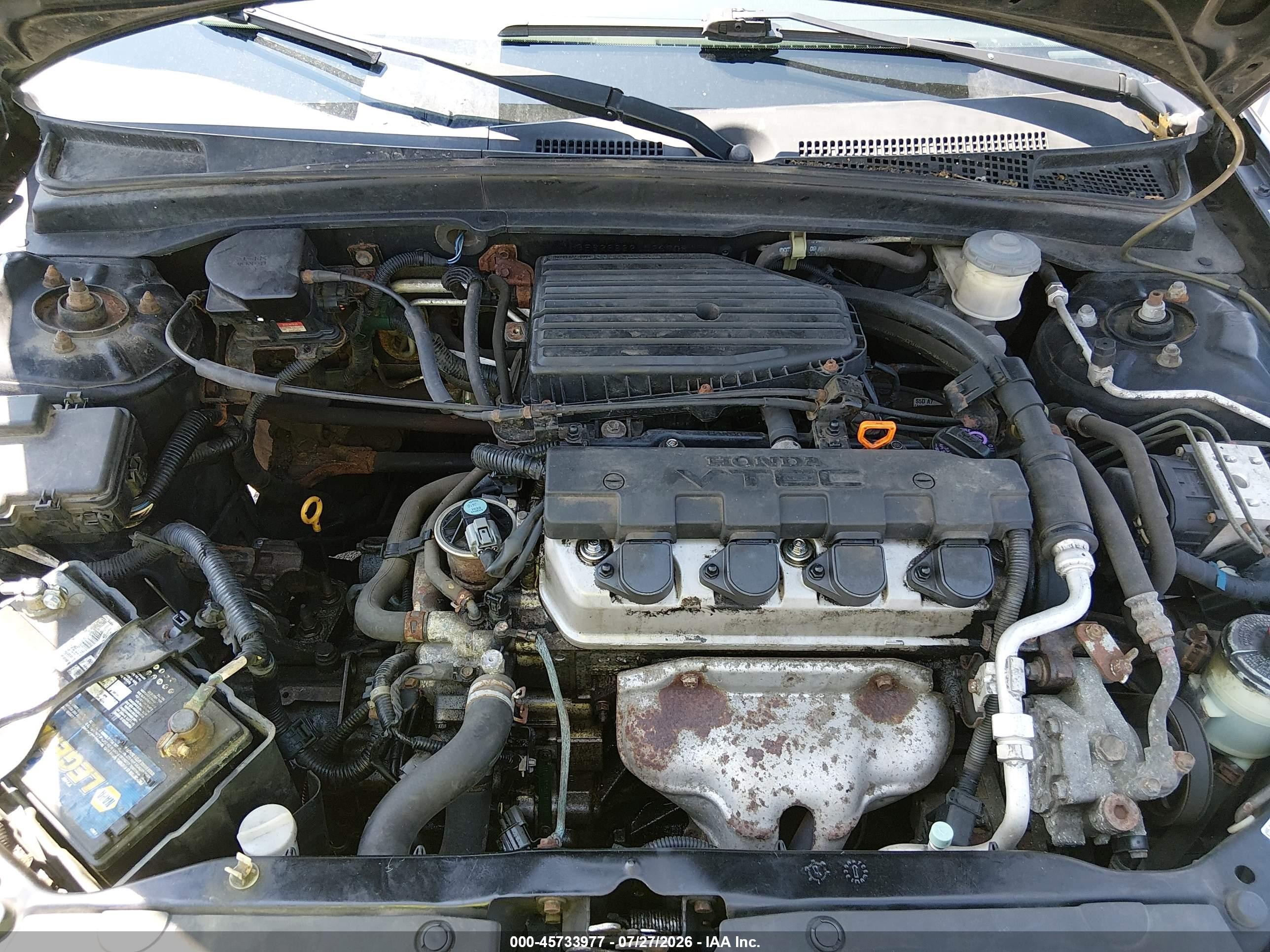 2002 Honda Civic Ex Черный vin: 1HGES26822L026708