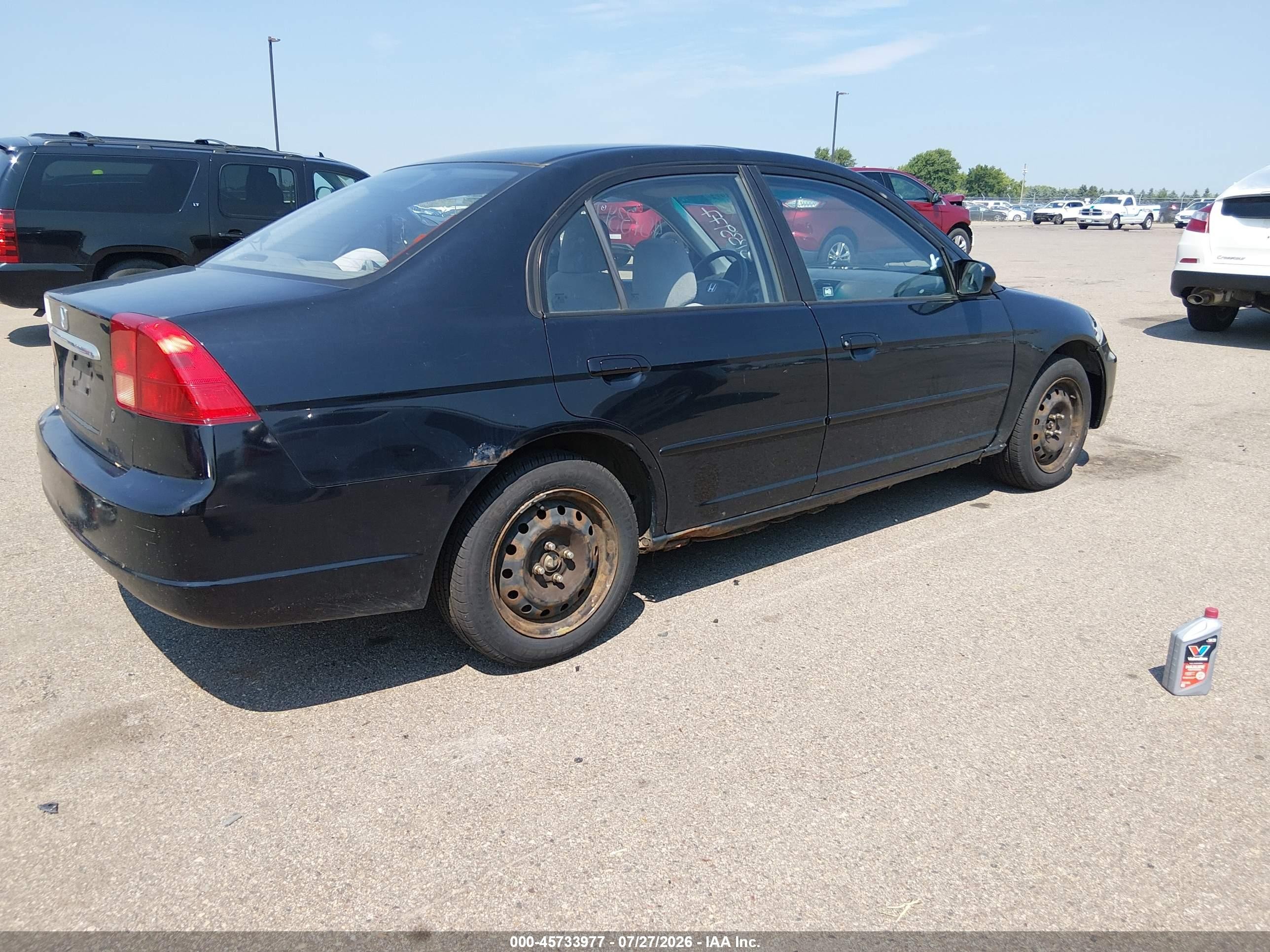 2002 Honda Civic Ex Черный vin: 1HGES26822L026708