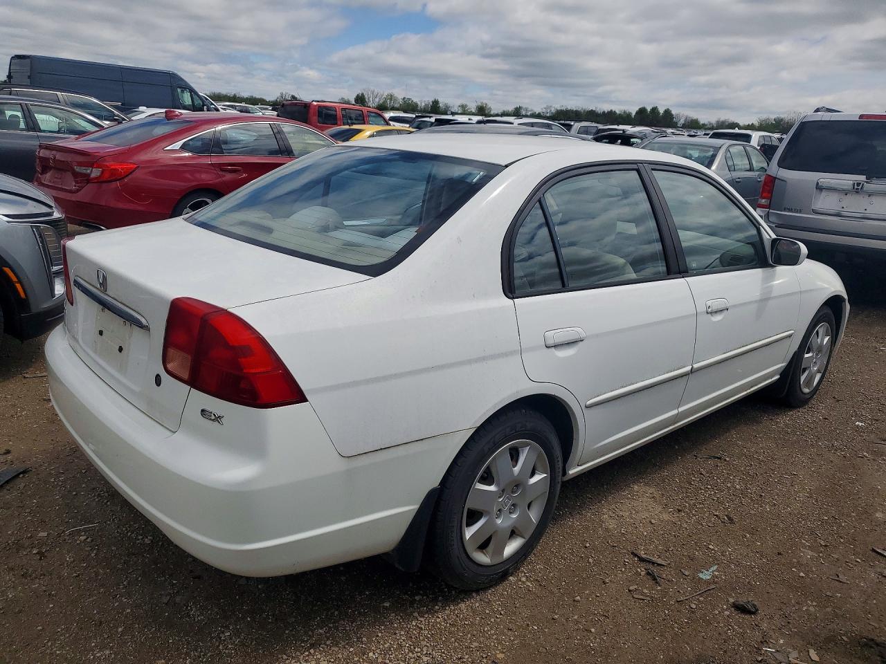 2002 Honda Civic Ex Белый vin: 1HGES26842L045583