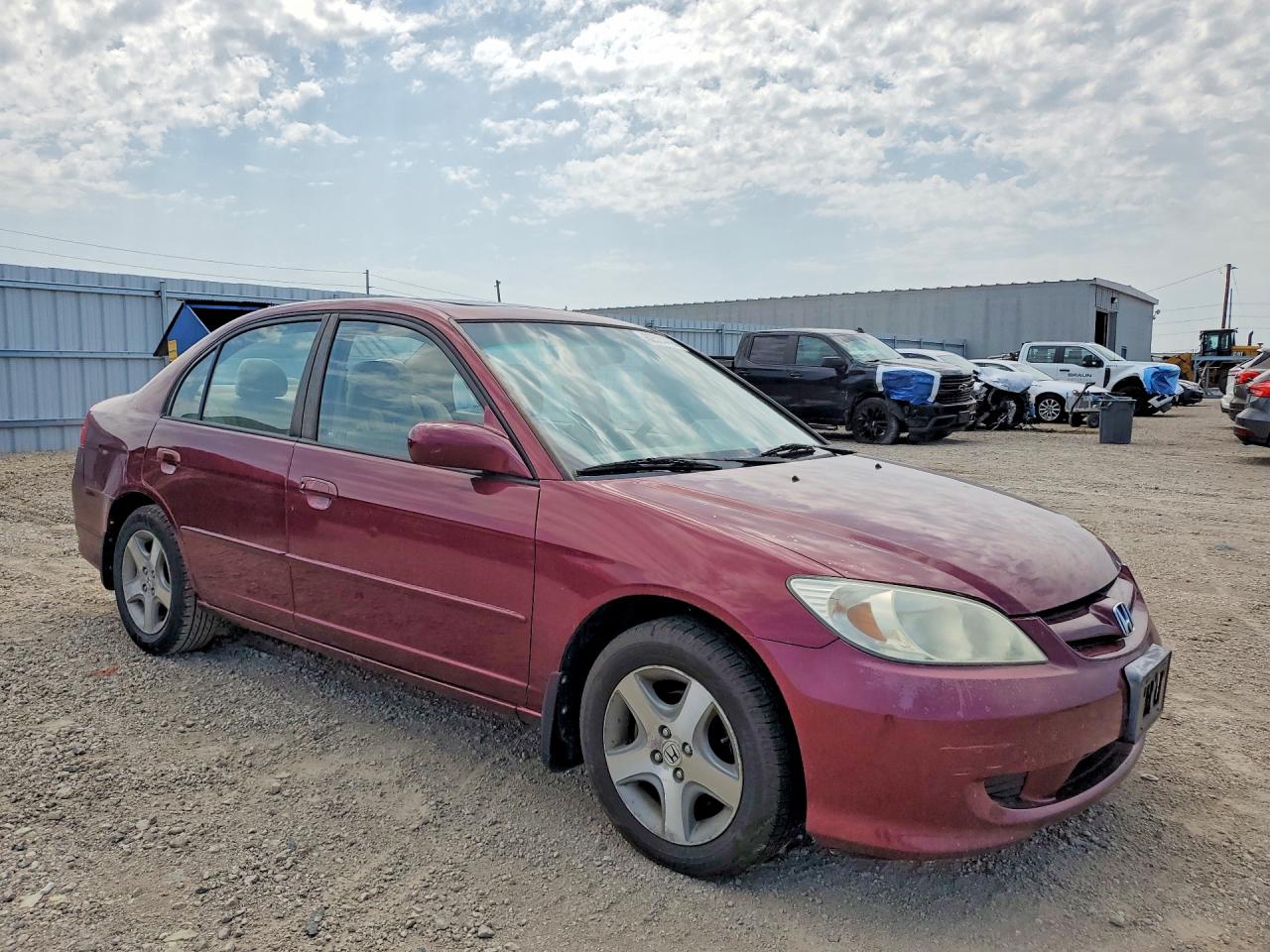 2004 Honda Civic Ex Red vin: 1HGES26854L019481