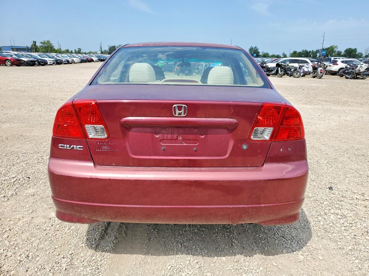 2004 Honda Civic Ex Red vin: 1HGES26854L019481