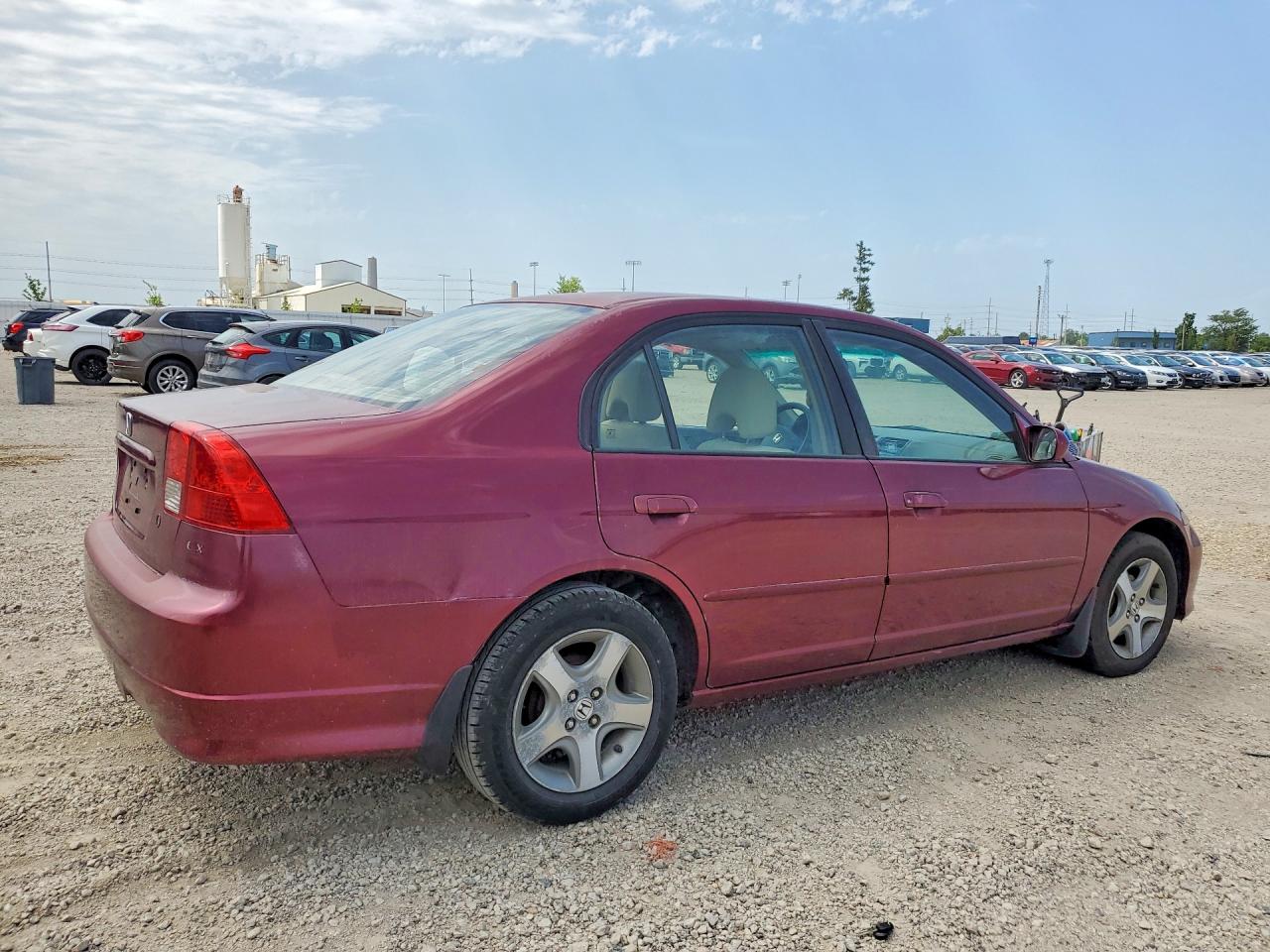 2004 Honda Civic Ex Red vin: 1HGES26854L019481
