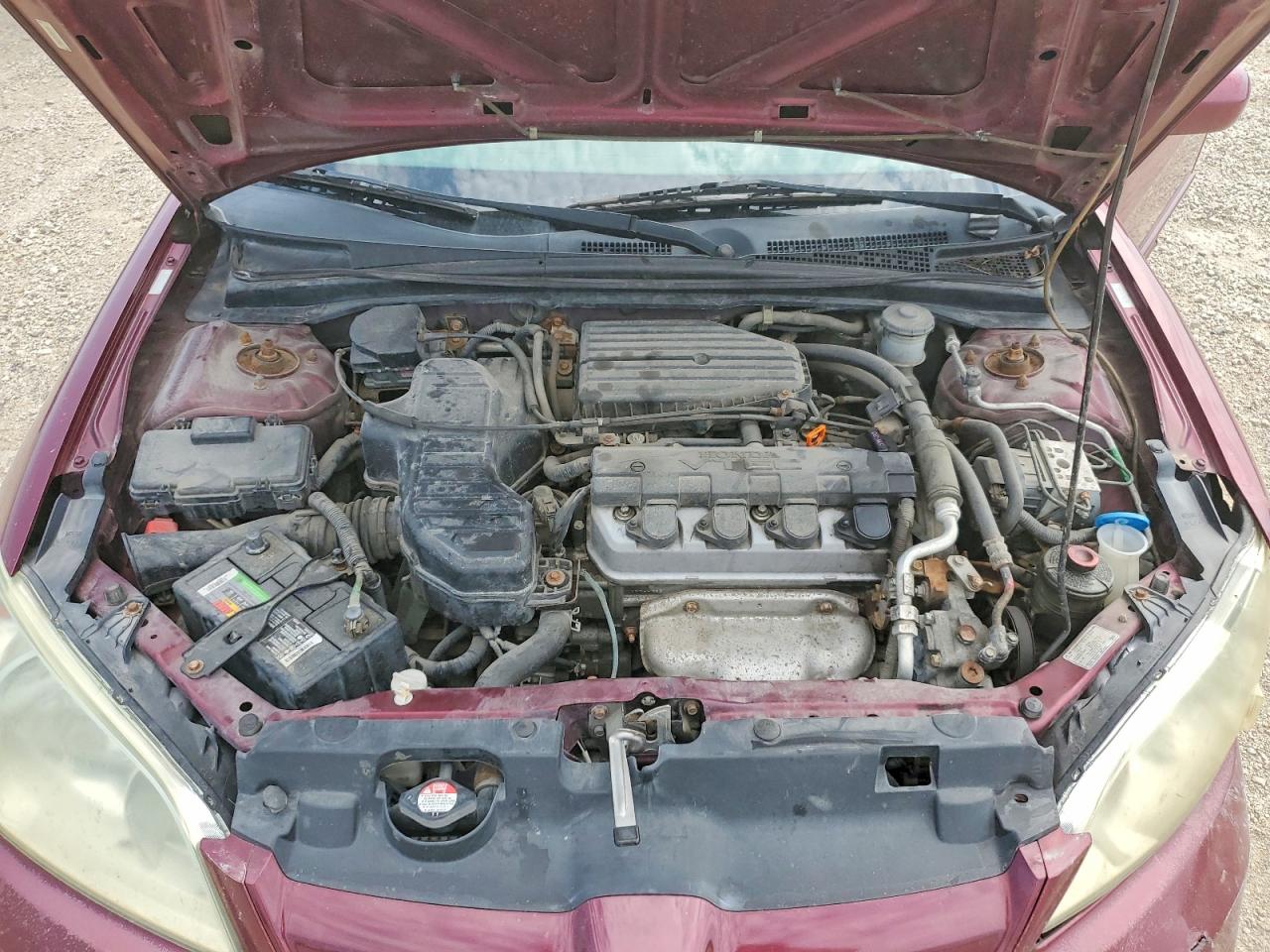 2004 Honda Civic Ex Red vin: 1HGES26854L019481
