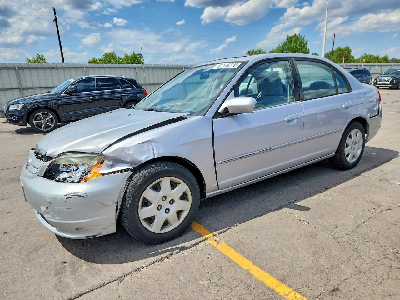 2002 Honda Civic Ex Серебряный vin: 1HGES26892L027936