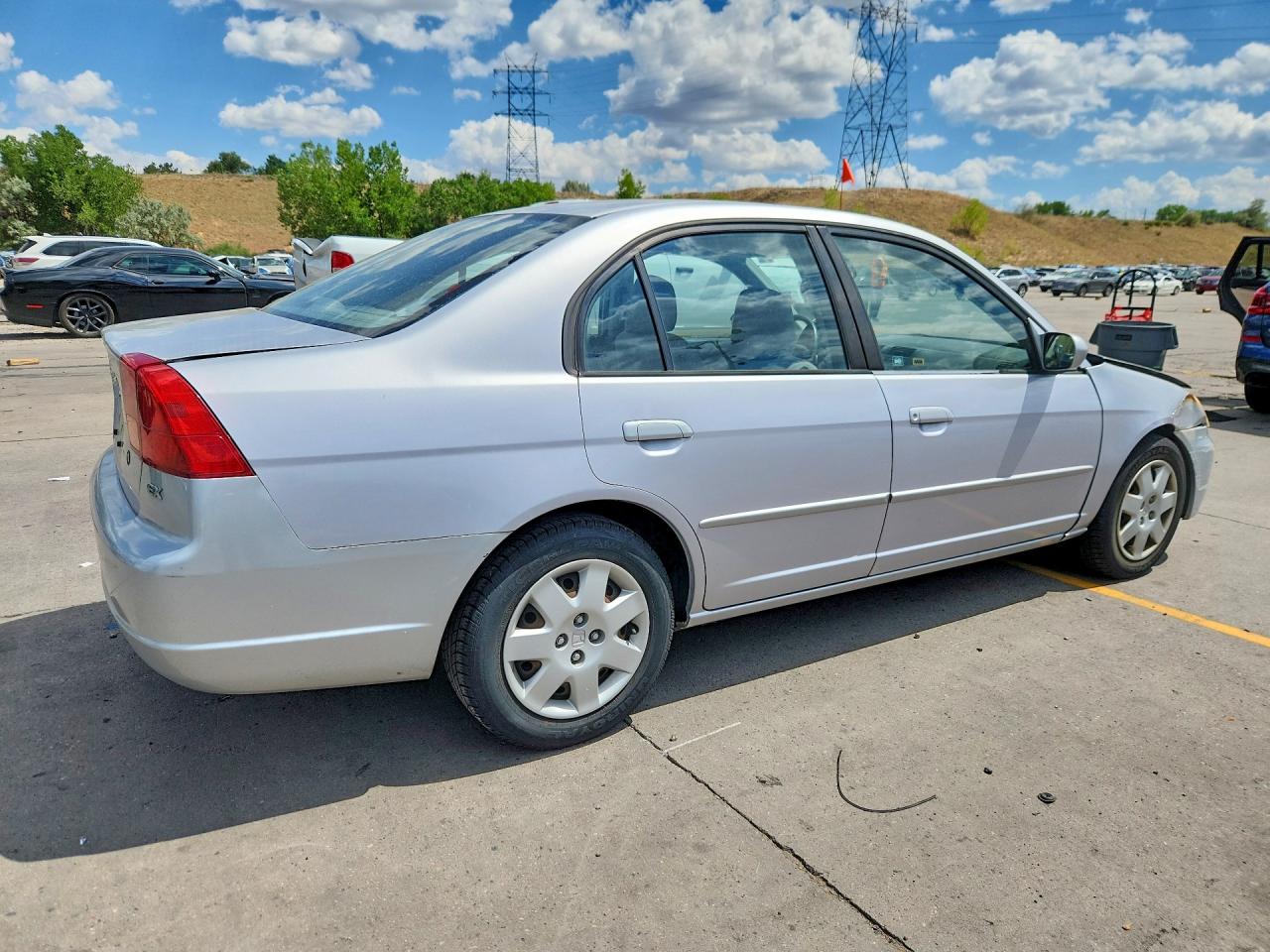 2002 Honda Civic Ex Silver vin: 1HGES26892L027936