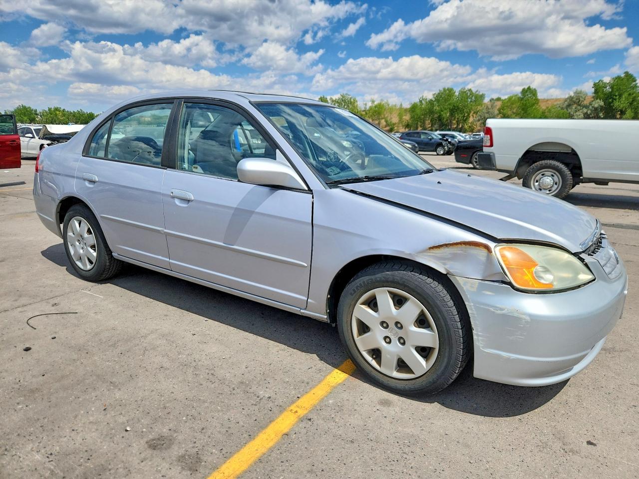 2002 Honda Civic Ex Silver vin: 1HGES26892L027936