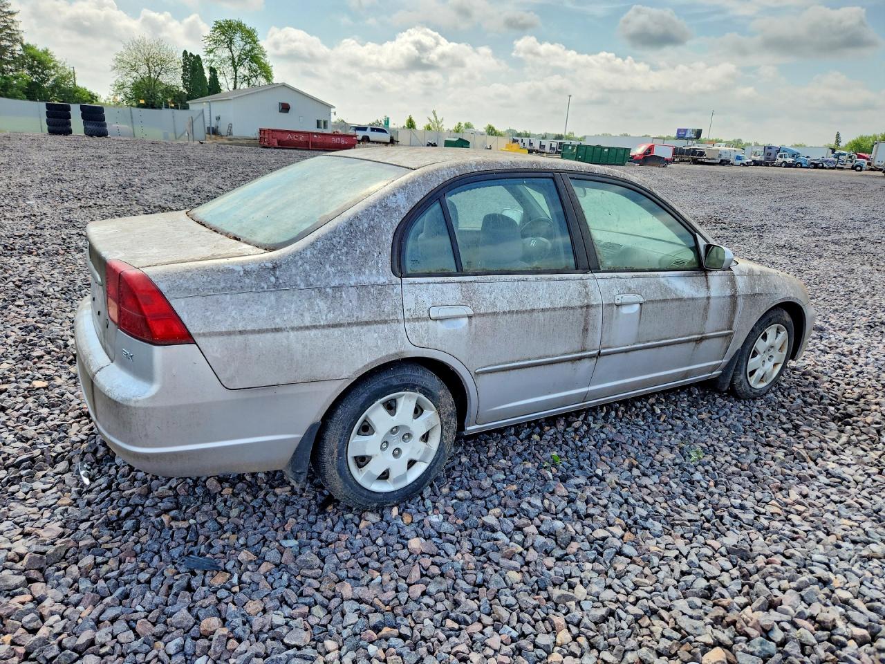 2002 Honda Civic Ex Silver vin: 1HGES26892L060547