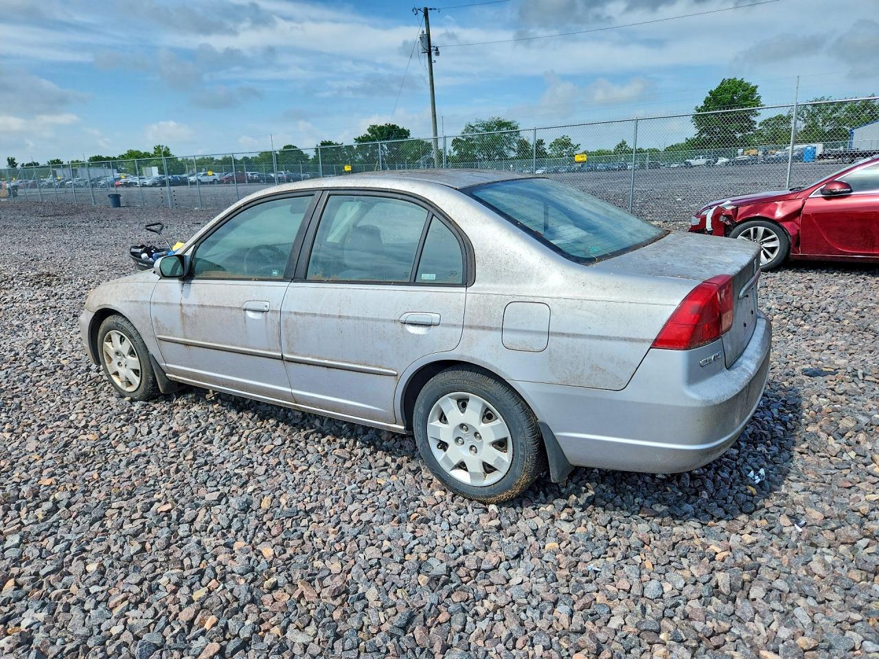 2002 Honda Civic Ex Silver vin: 1HGES26892L060547