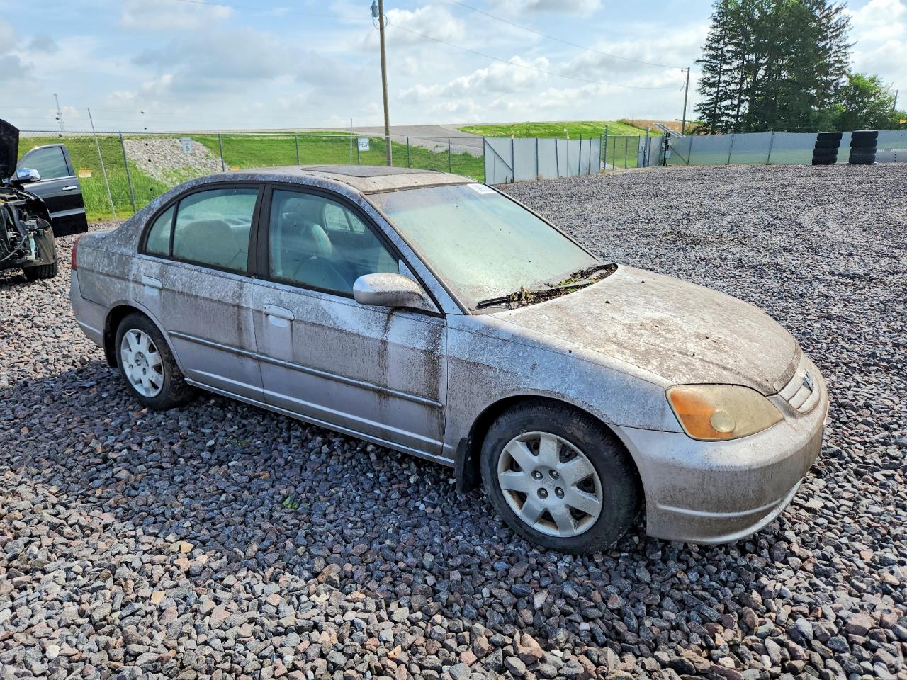 2002 Honda Civic Ex Silver vin: 1HGES26892L060547