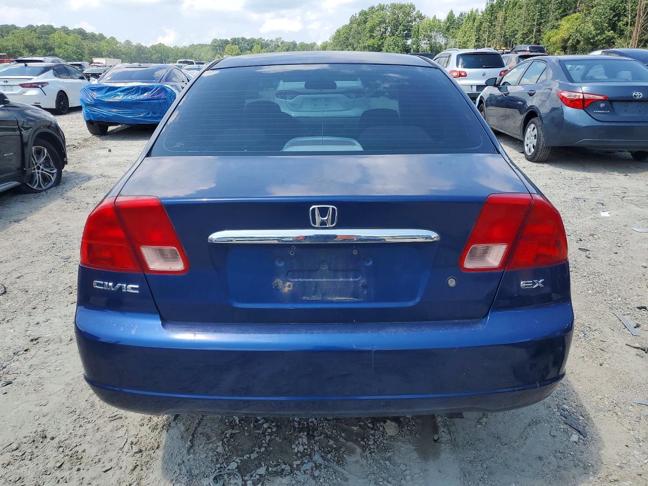 2002 Honda Civic Ex Синий vin: 1HGES268X2L024219