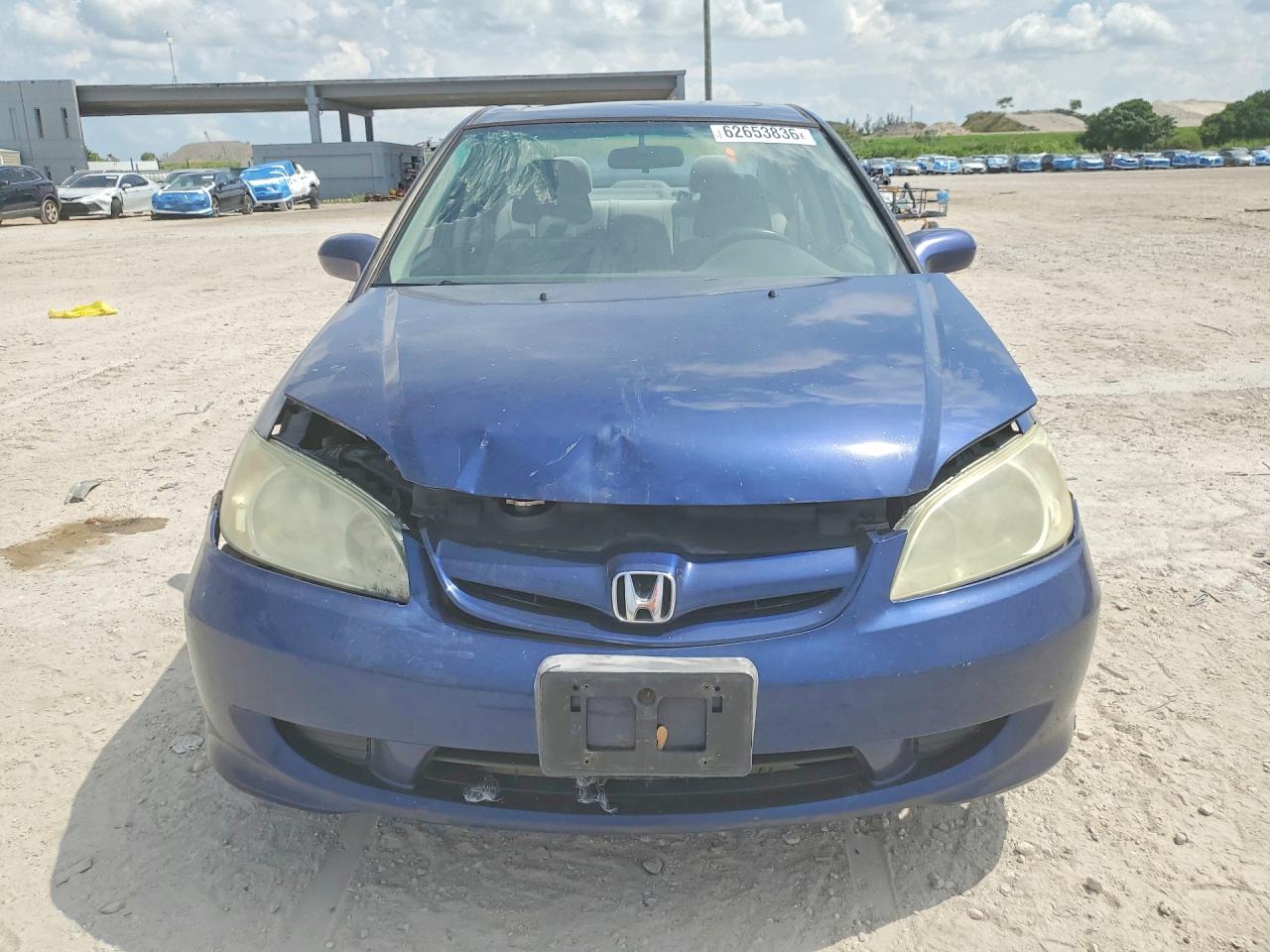 2004 Honda Civic Ex Синий vin: 1HGES268X4L015099