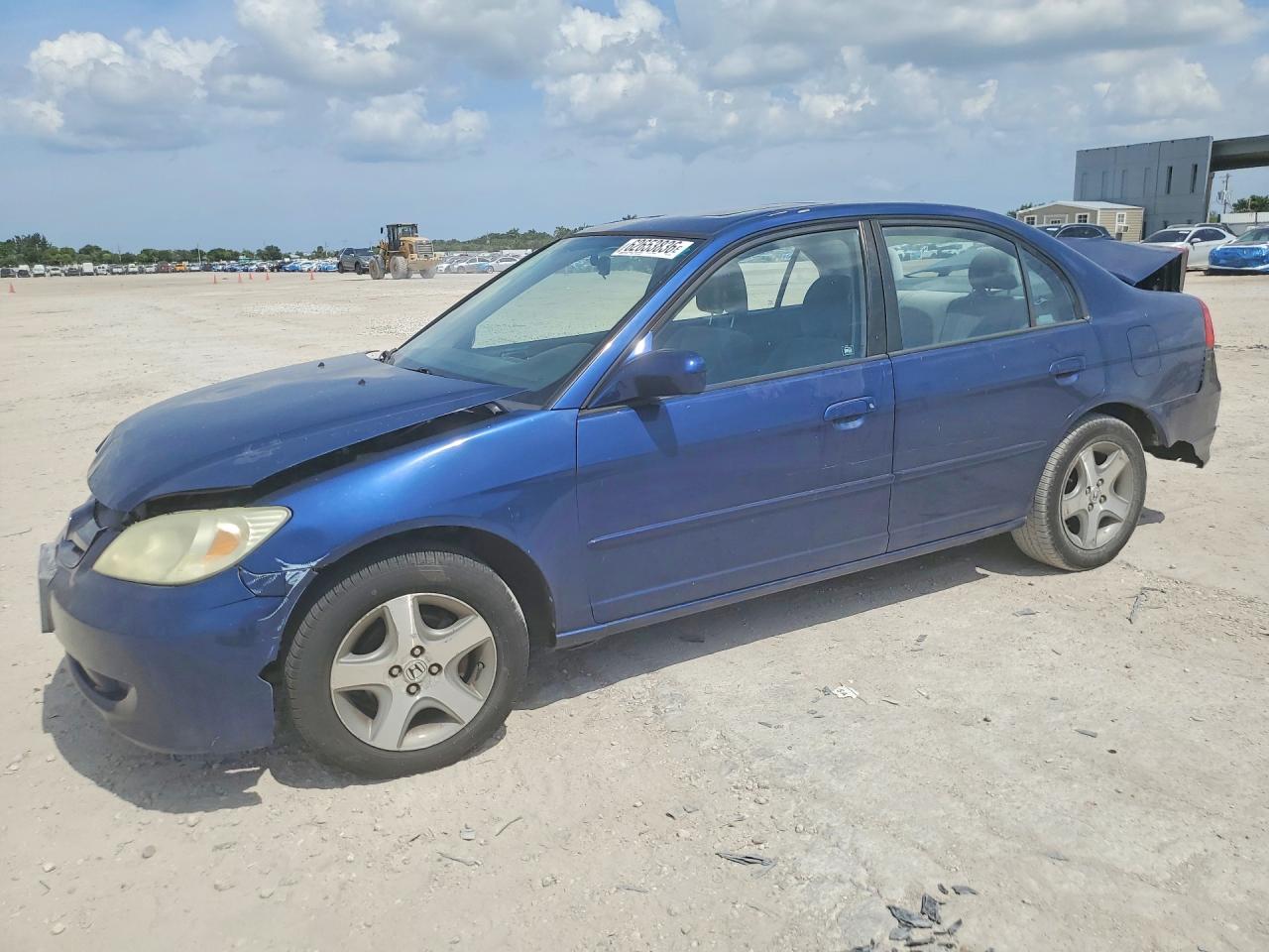 2004 Honda Civic Ex Синий vin: 1HGES268X4L015099