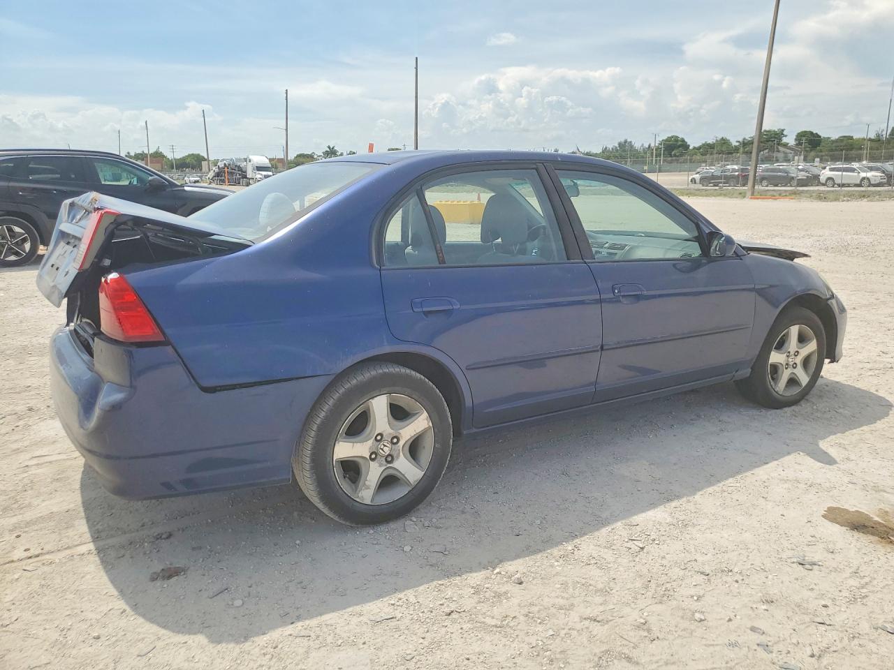 2004 Honda Civic Ex Синий vin: 1HGES268X4L015099
