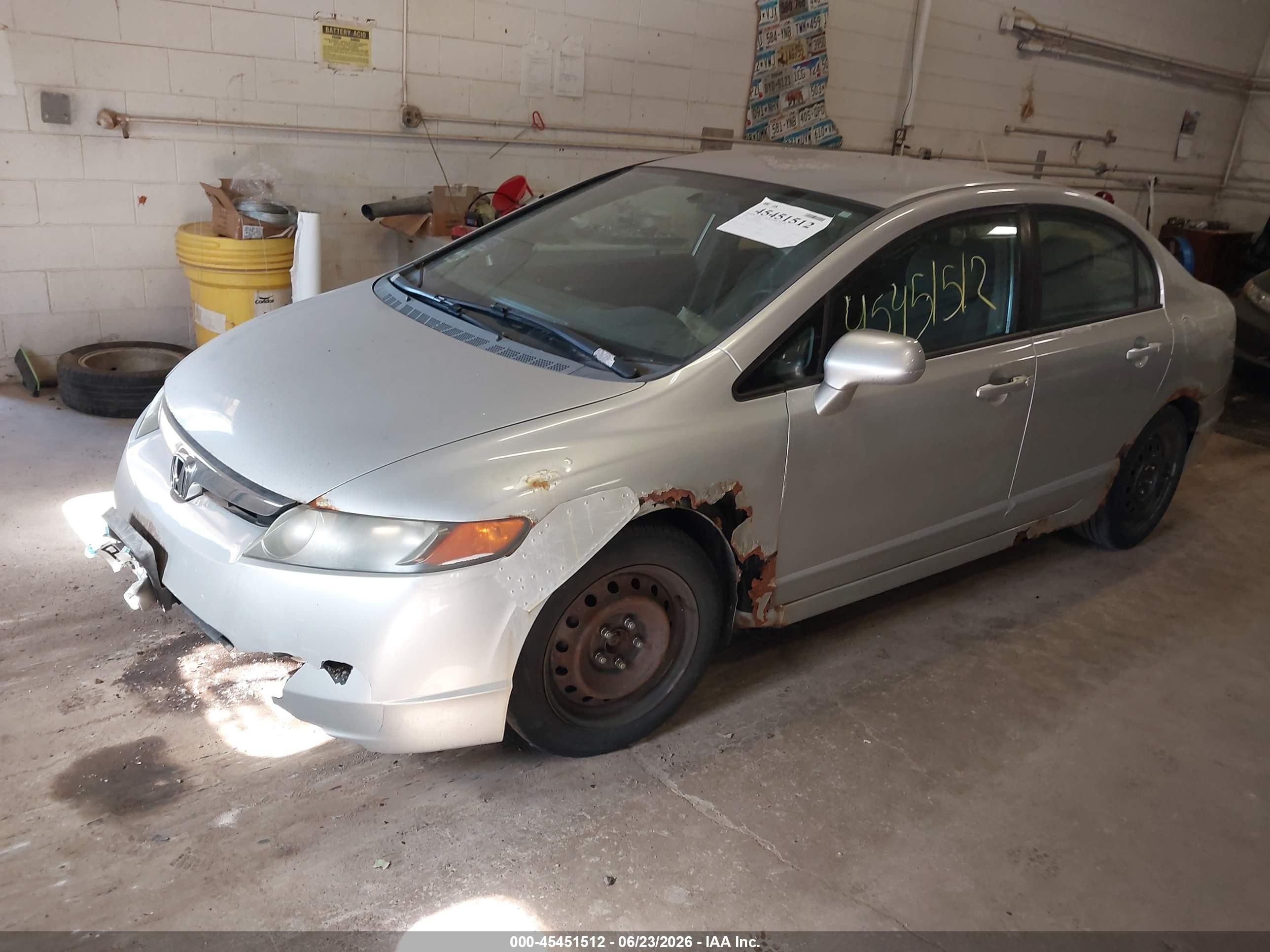 2006 Honda Civic Lx Gray vin: 1HGFA15506L005306