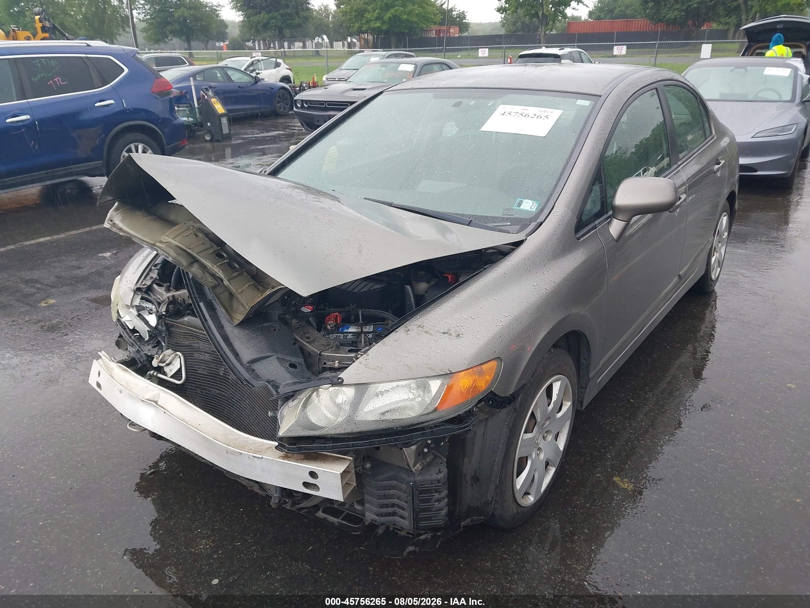 2007 Honda Civic Lx Gray vin: 1HGFA15507L114978