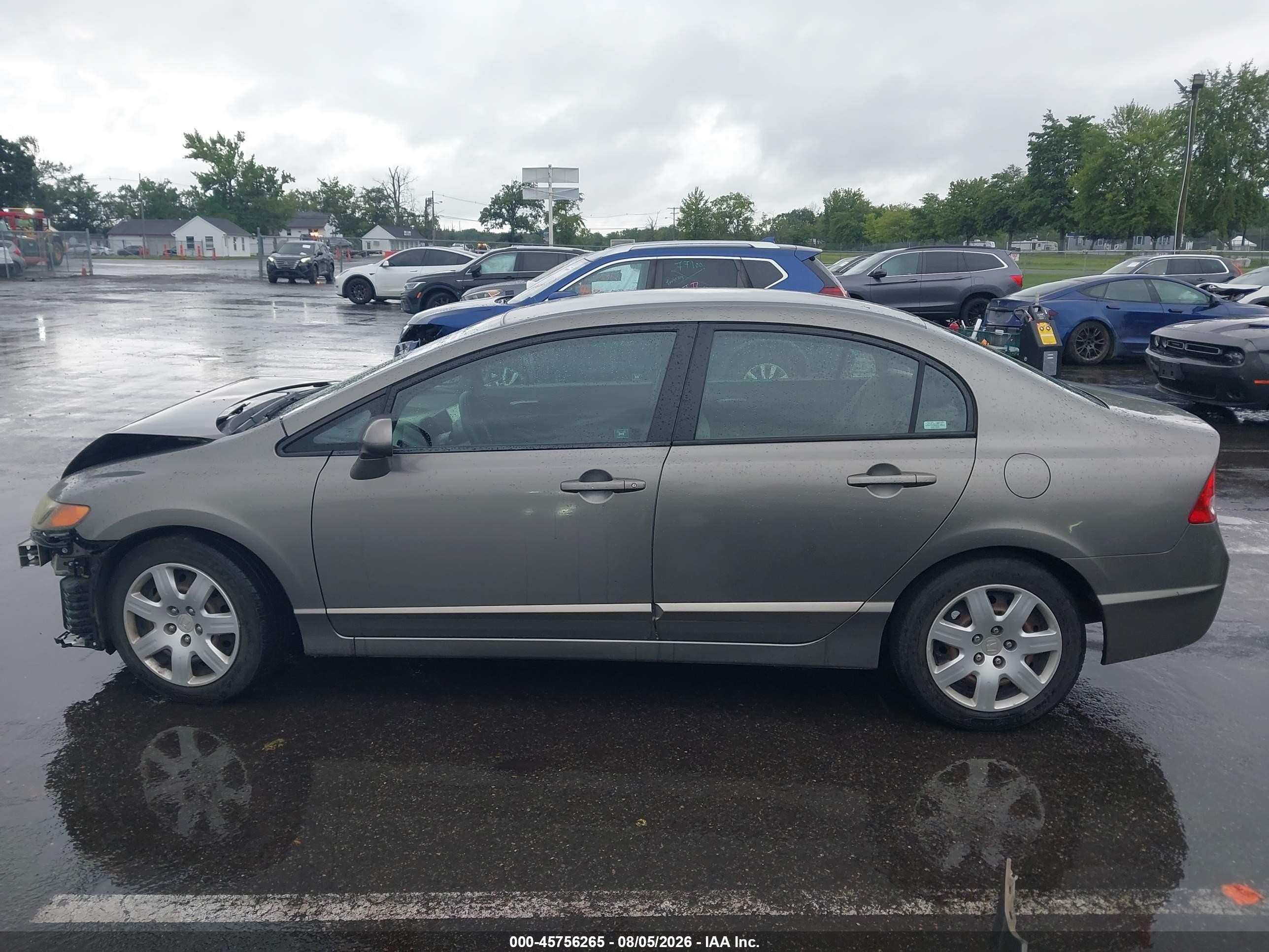 2007 Honda Civic Lx Gray vin: 1HGFA15507L114978