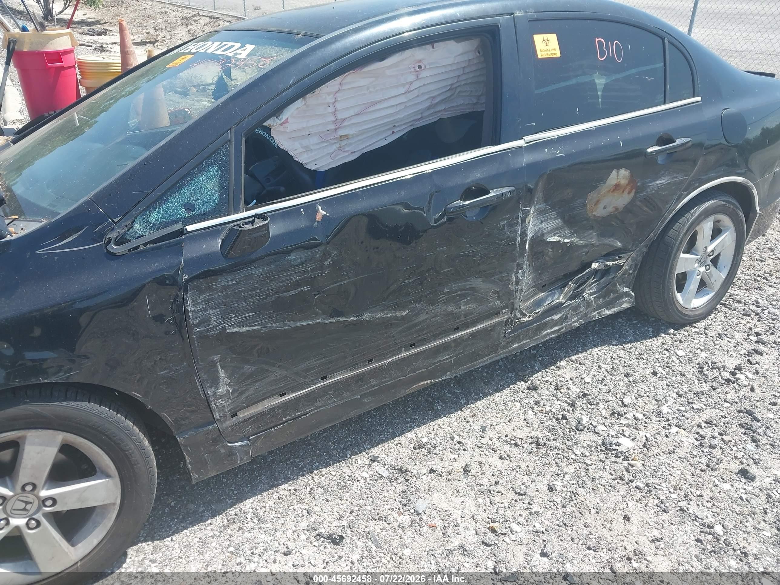 2008 Honda Civic Lx Black vin: 1HGFA15508L069333