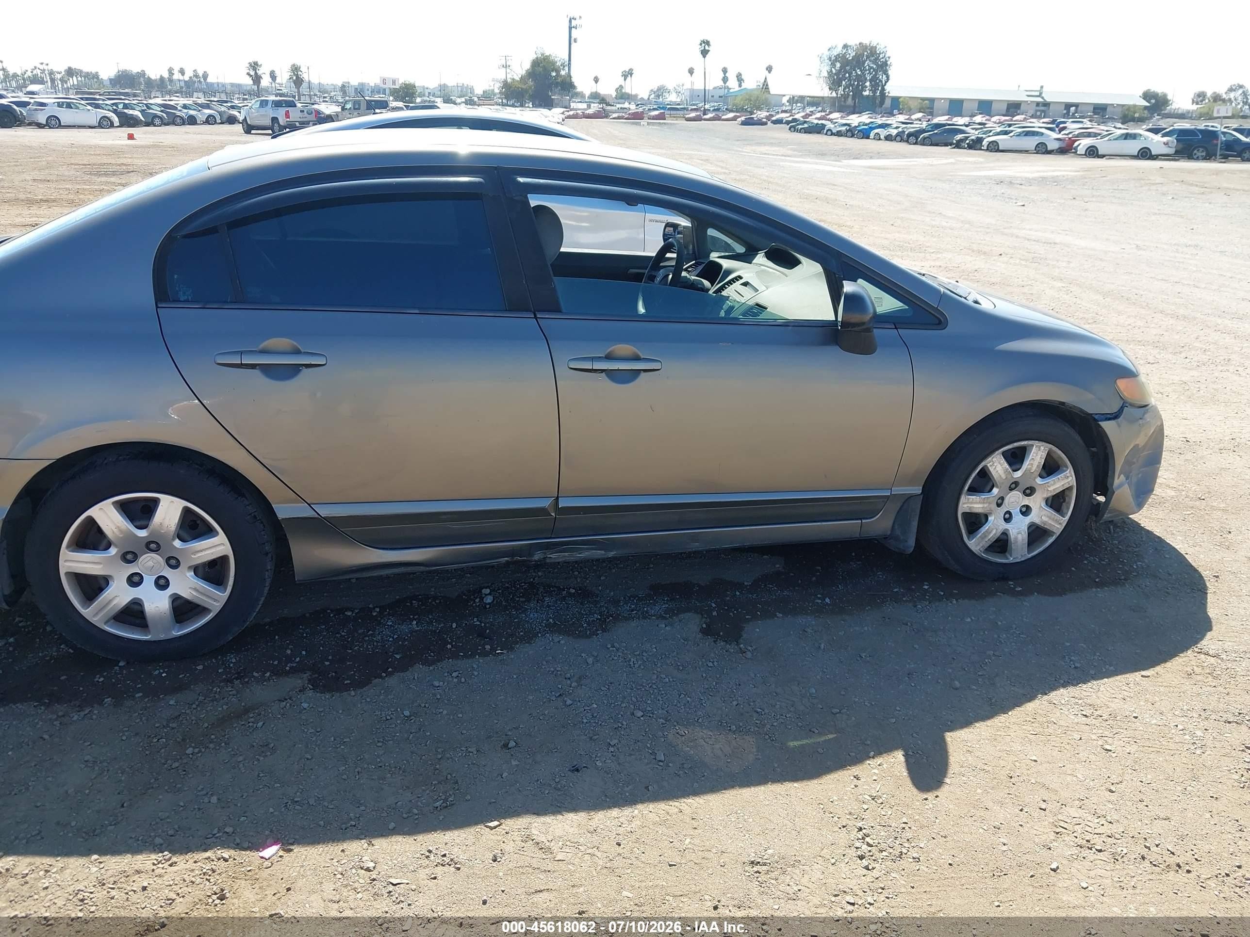 2008 Honda Civic Lx Gray vin: 1HGFA15518L017113