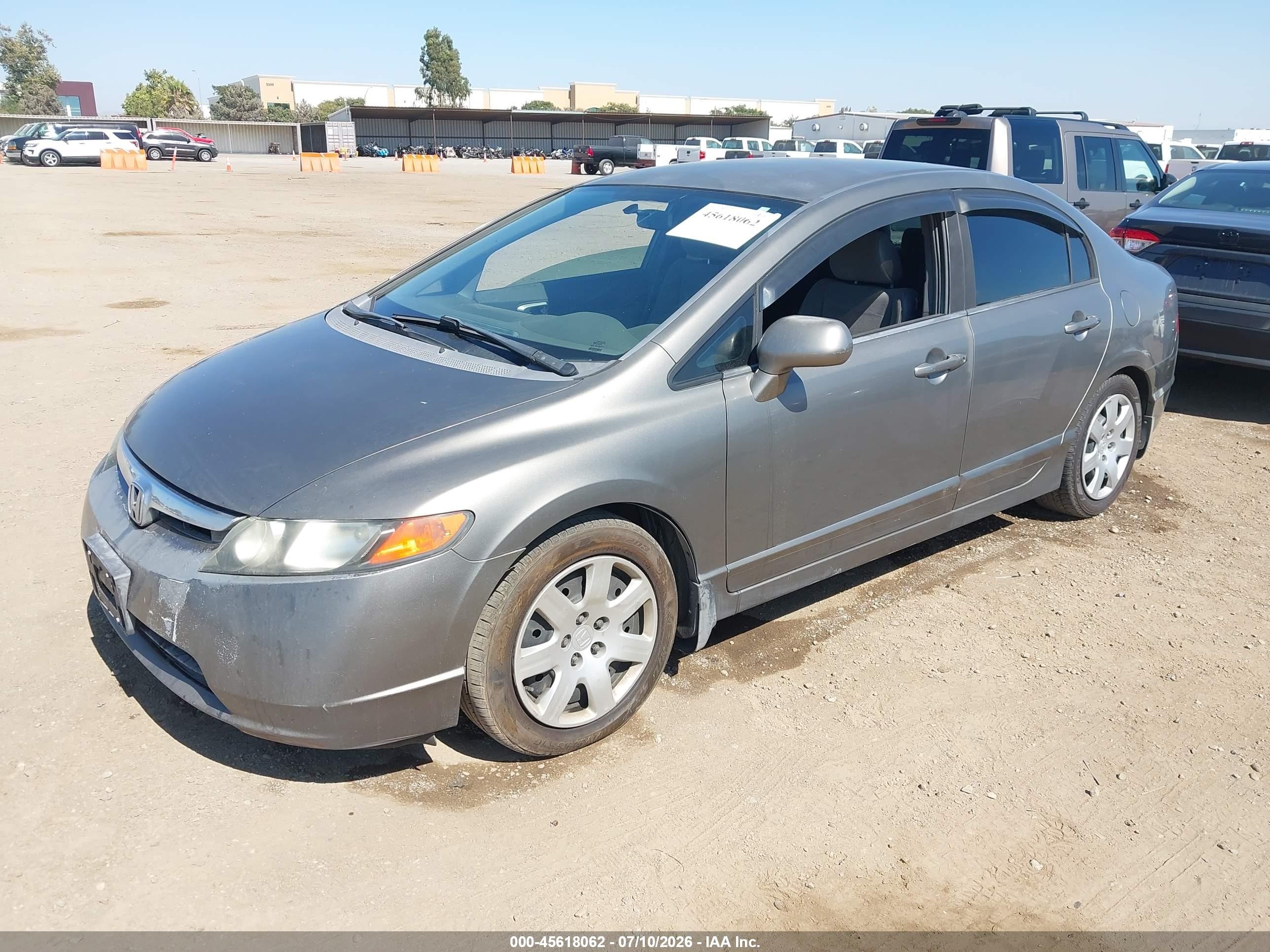 2008 Honda Civic Lx Gray vin: 1HGFA15518L017113