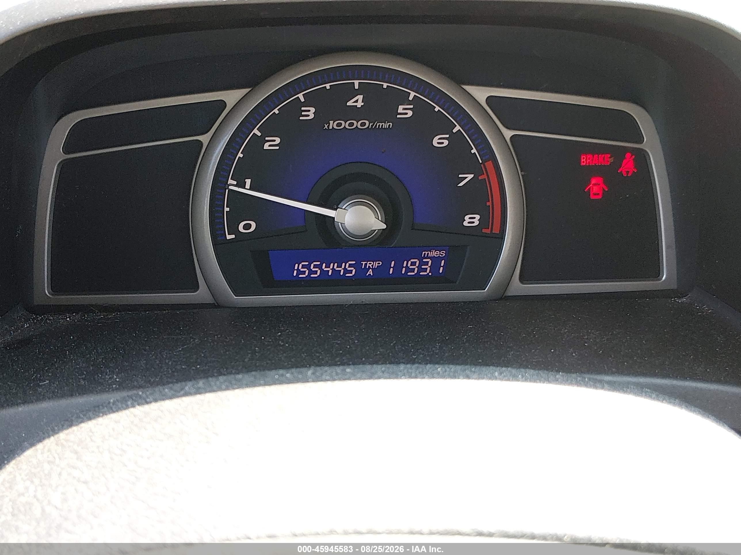 2008 Honda Civic Lx Blue vin: 1HGFA15518L052198