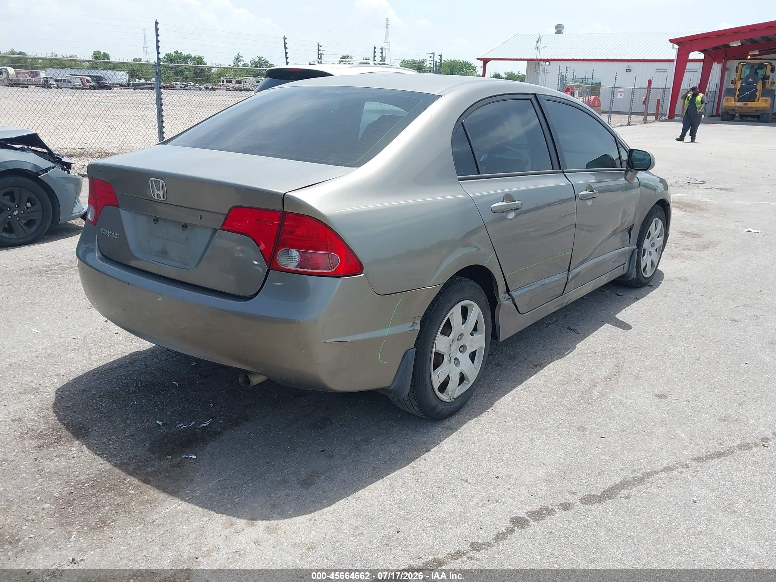 2007 Honda Civic Lx Серый vin: 1HGFA15527L087136