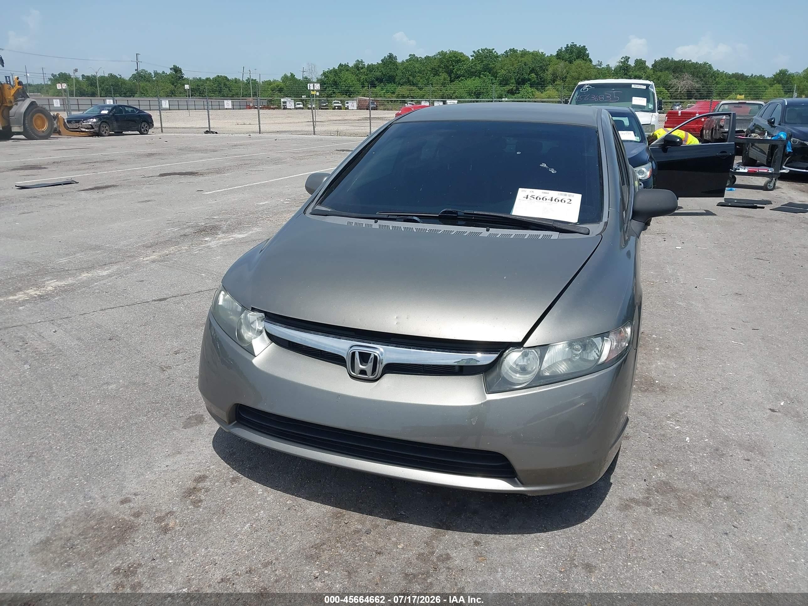 2007 Honda Civic Lx Серый vin: 1HGFA15527L087136