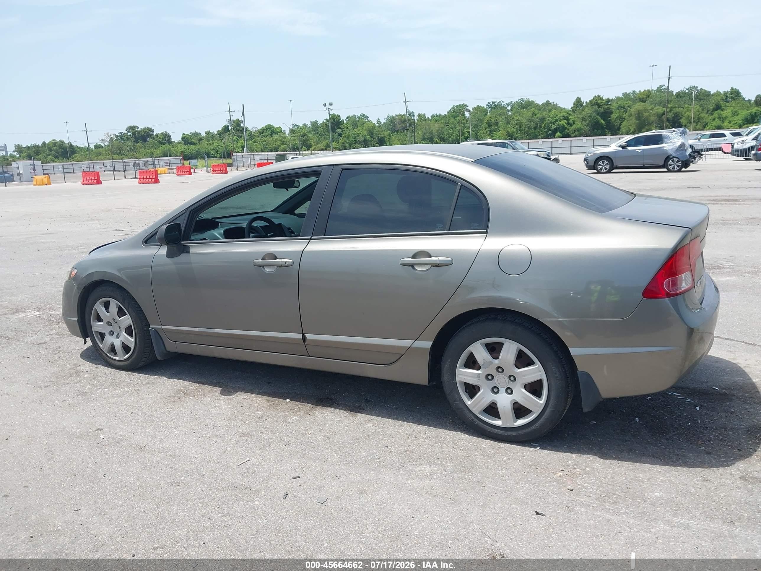 2007 Honda Civic Lx Серый vin: 1HGFA15527L087136