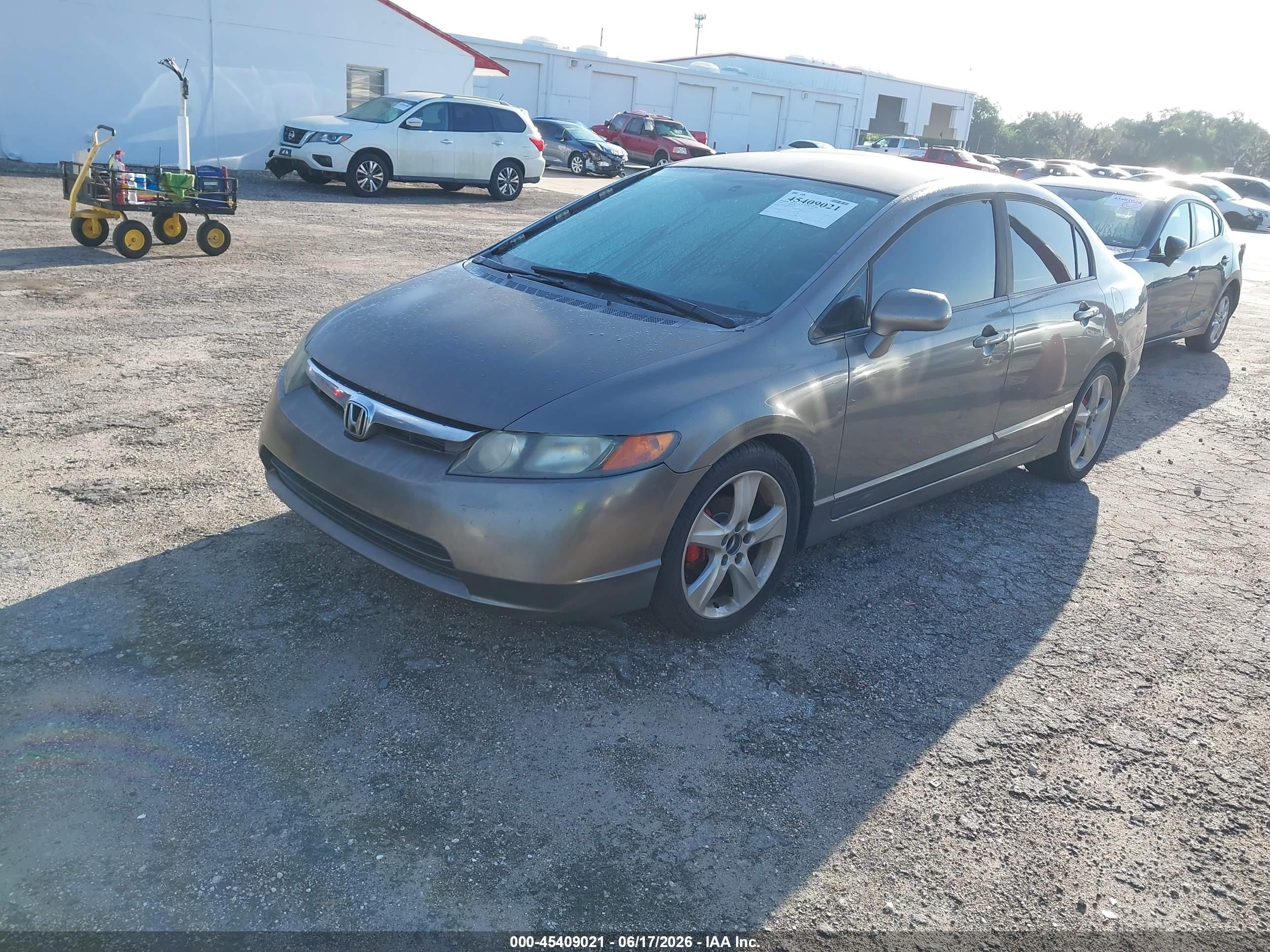 2008 Honda Civic Lx Gray vin: 1HGFA15528L007206