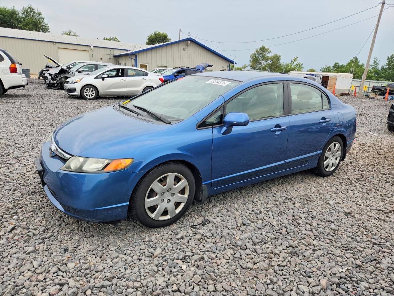 2008 Honda Civic Lx 4d Sedan Синий vin: 1HGFA15528L054574