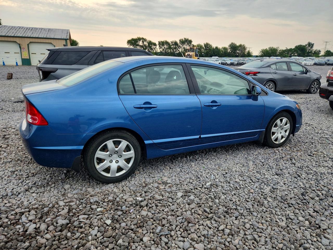 2008 Honda Civic Lx 4d Sedan Blue vin: 1HGFA15528L054574