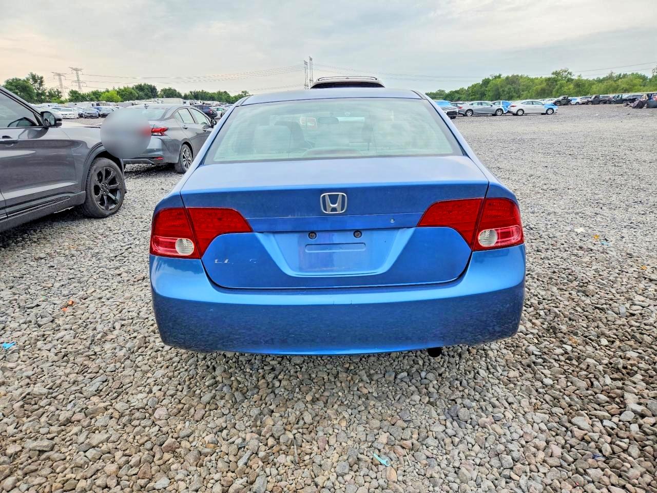 2008 Honda Civic Lx 4d Sedan Blue vin: 1HGFA15528L054574