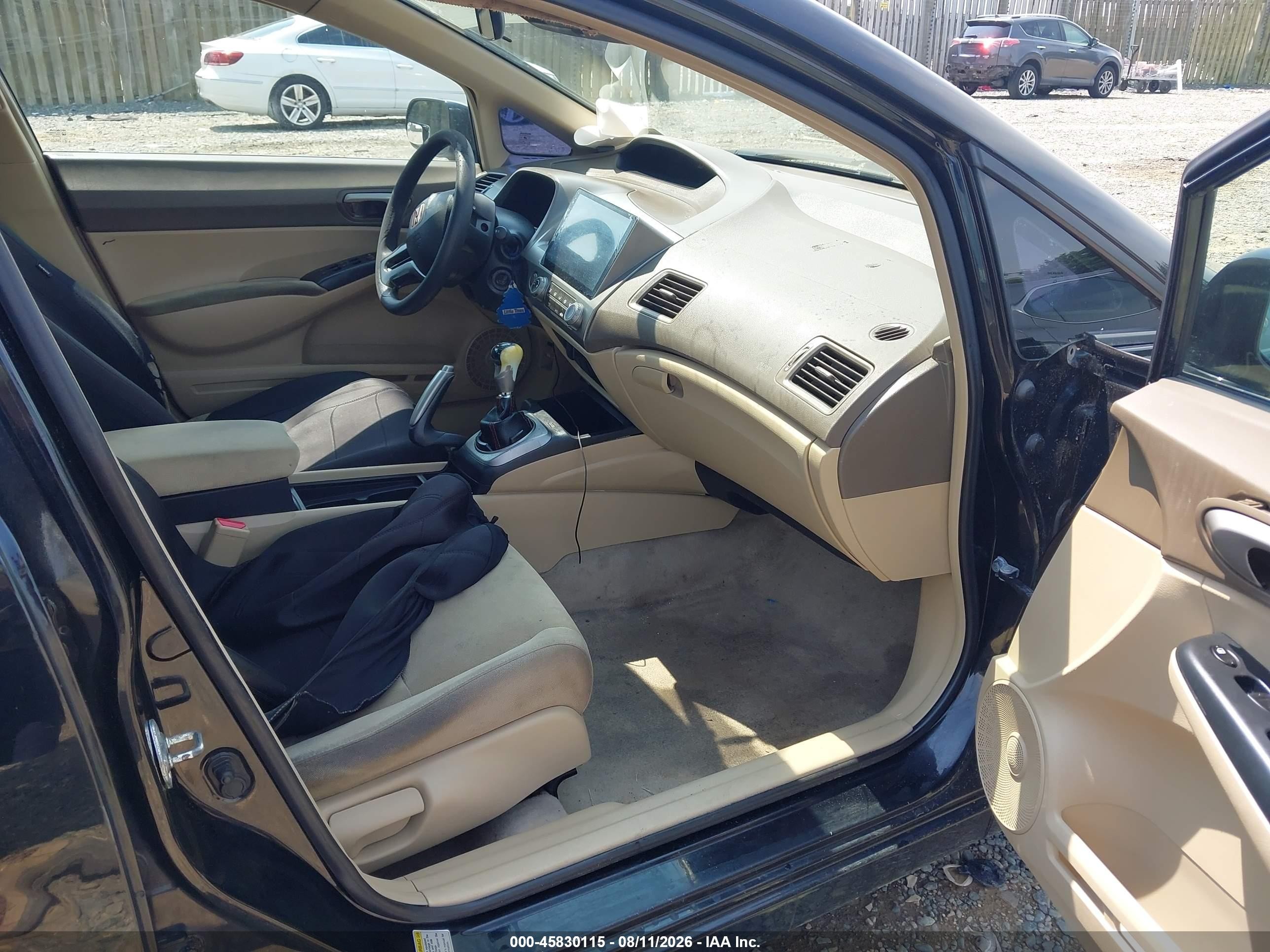 2006 Honda Civic Lx Black vin: 1HGFA15536L121258
