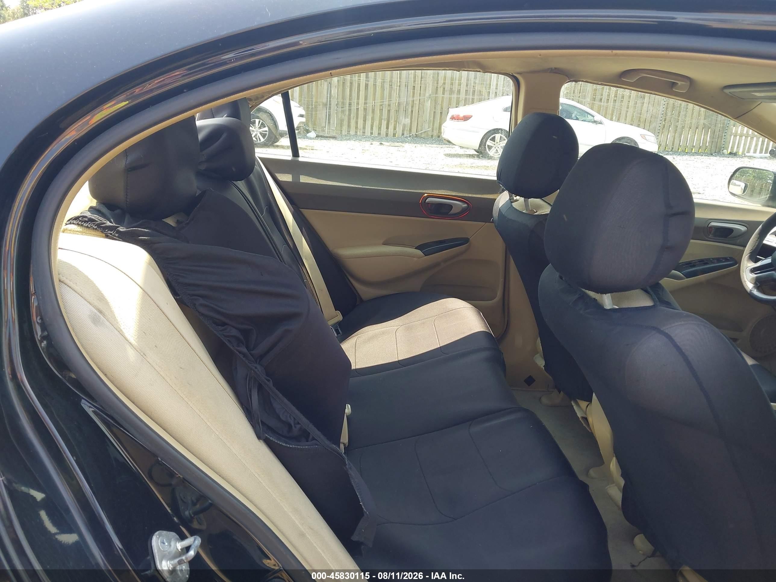 2006 Honda Civic Lx Black vin: 1HGFA15536L121258