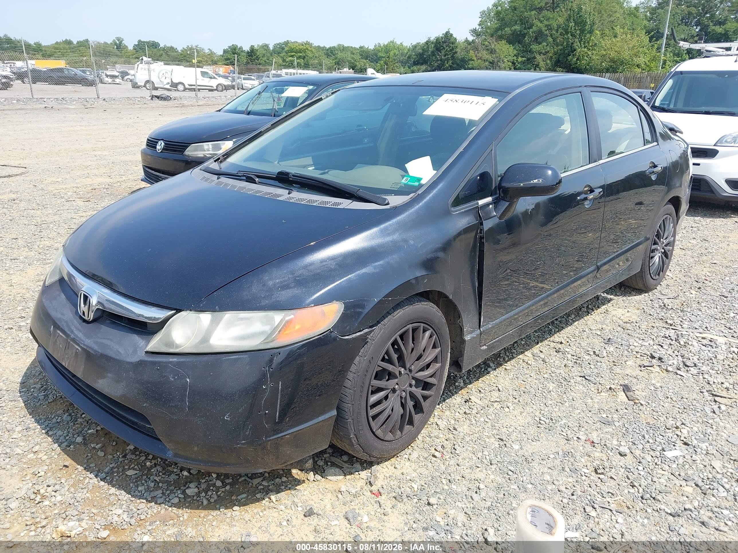 2006 Honda Civic Lx Black vin: 1HGFA15536L121258