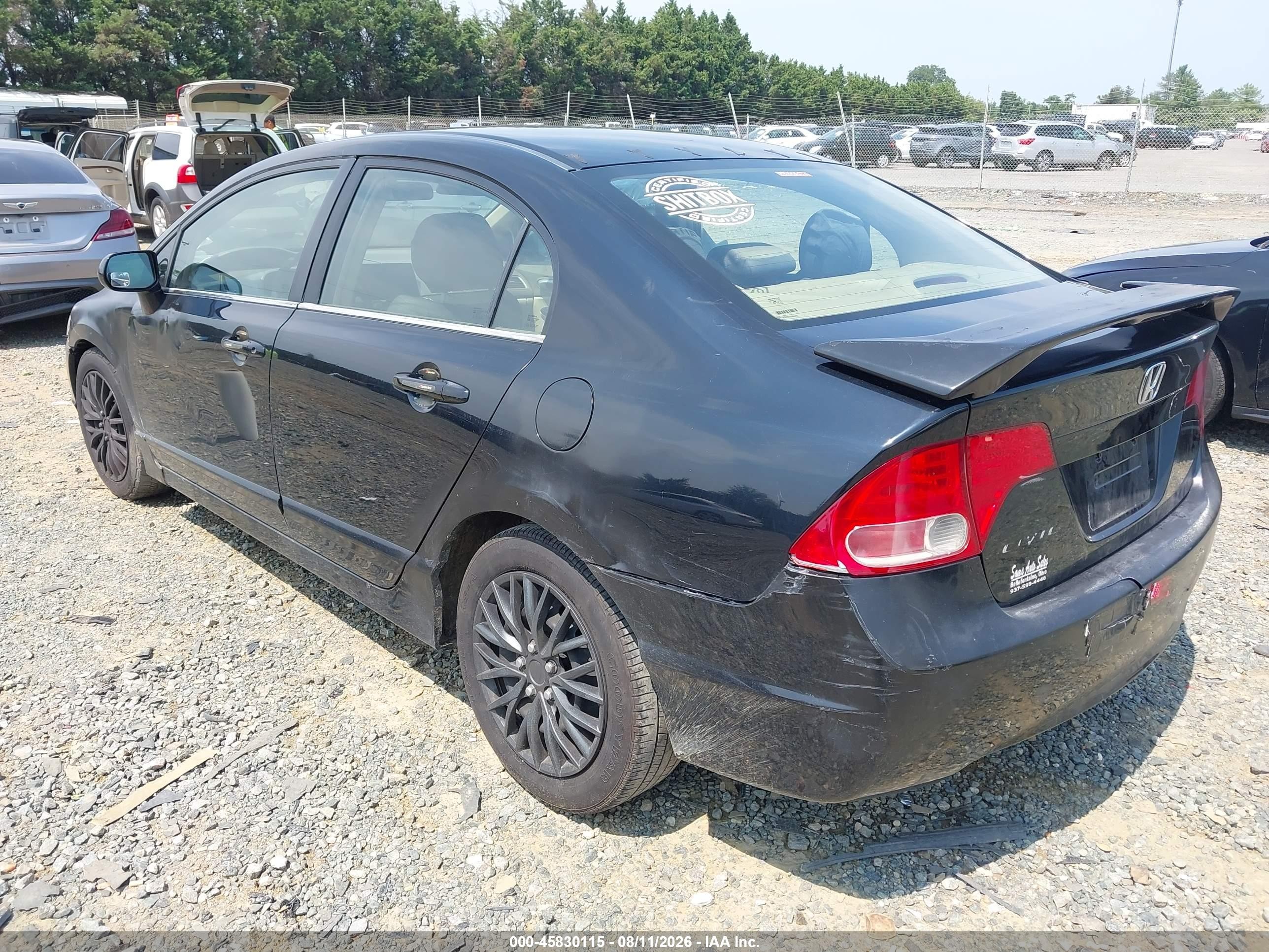 2006 Honda Civic Lx Black vin: 1HGFA15536L121258
