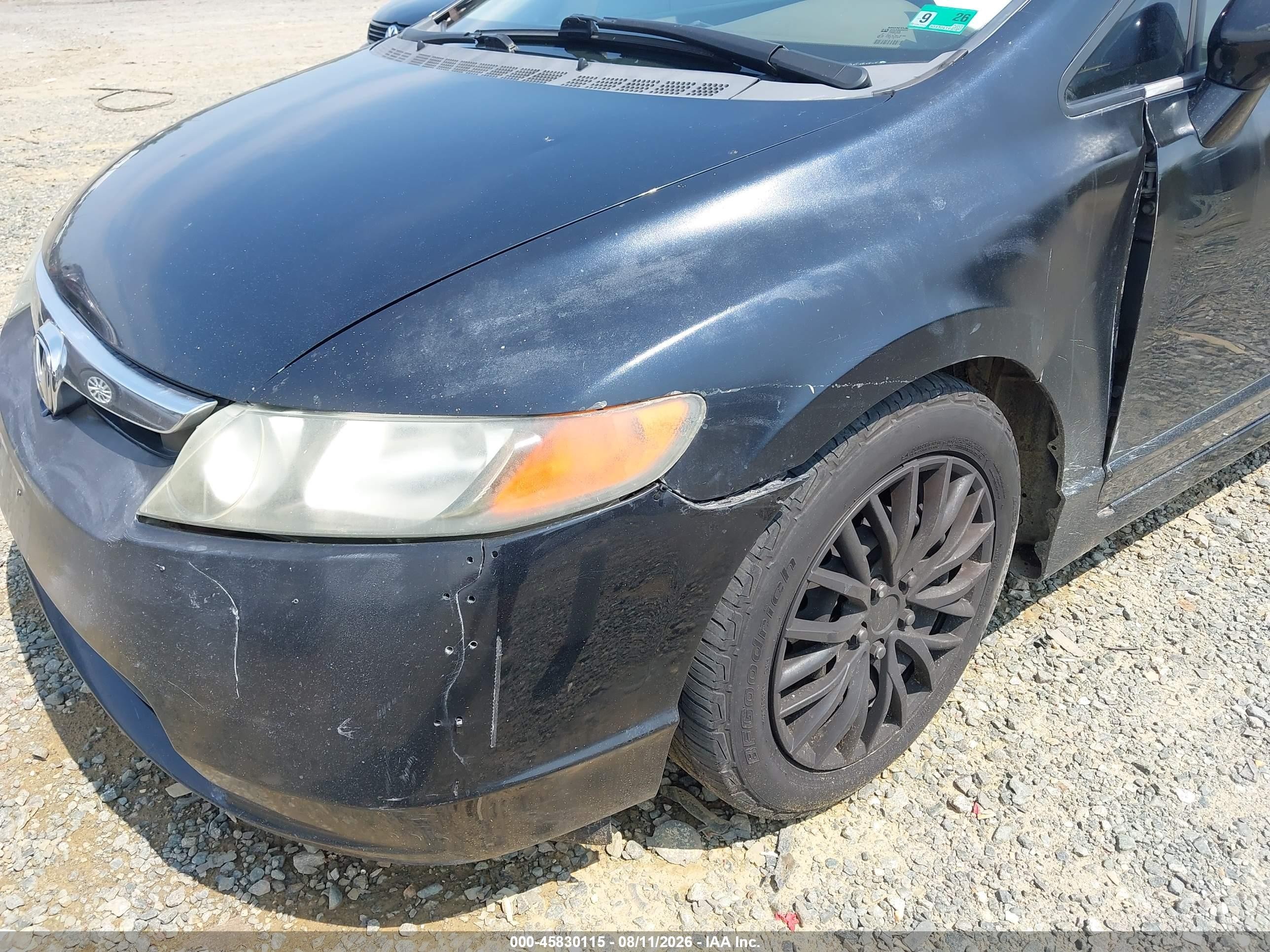 2006 Honda Civic Lx Black vin: 1HGFA15536L121258